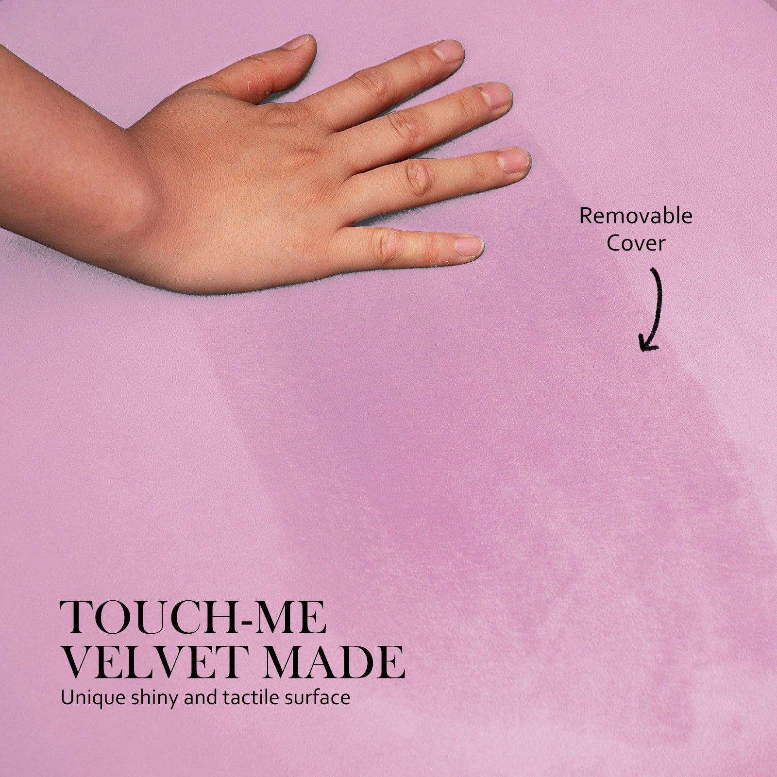 La Bella Pink Round Ottoman Foot Stool Velvet Fabric Metal Leg-Ottomans-PEROZ Accessories