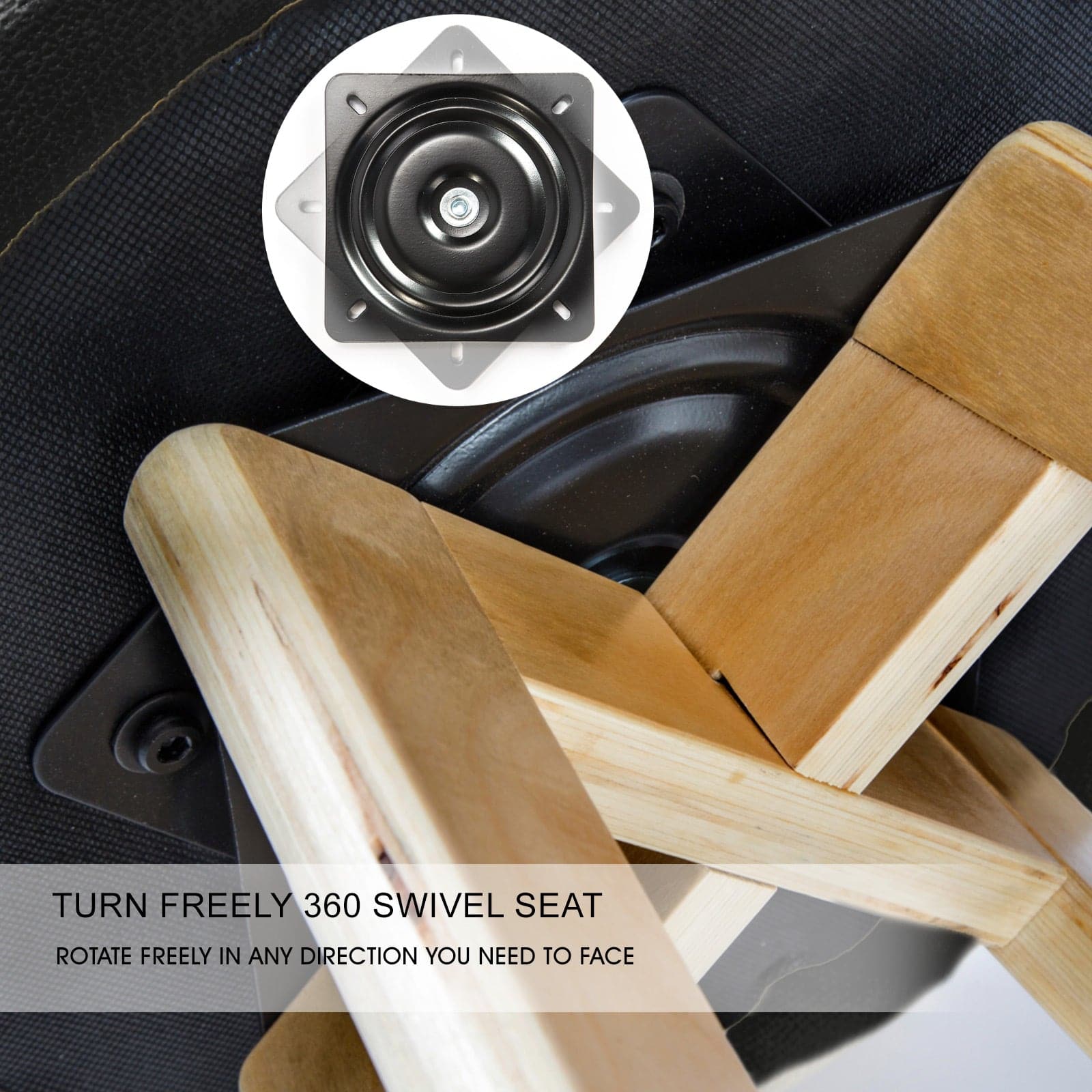 La Bella 4 Set 72cm Black Wooden Bar Stool Leila Leather-Furniture > Bar Stools & Chairs-PEROZ Accessories