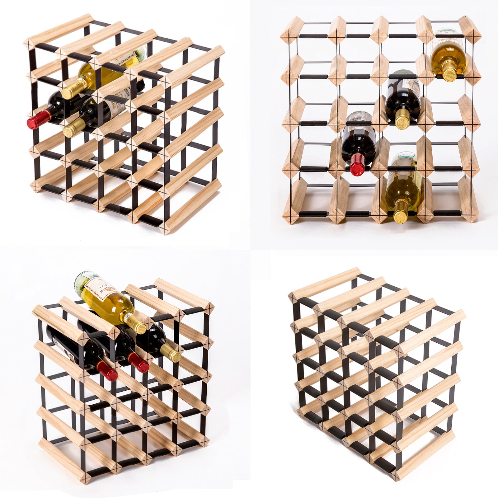 La Bella 20 Bottle Timber Wine Rack Storage Cellar Organiser-Home & Garden > Kitchenware-PEROZ Accessories
