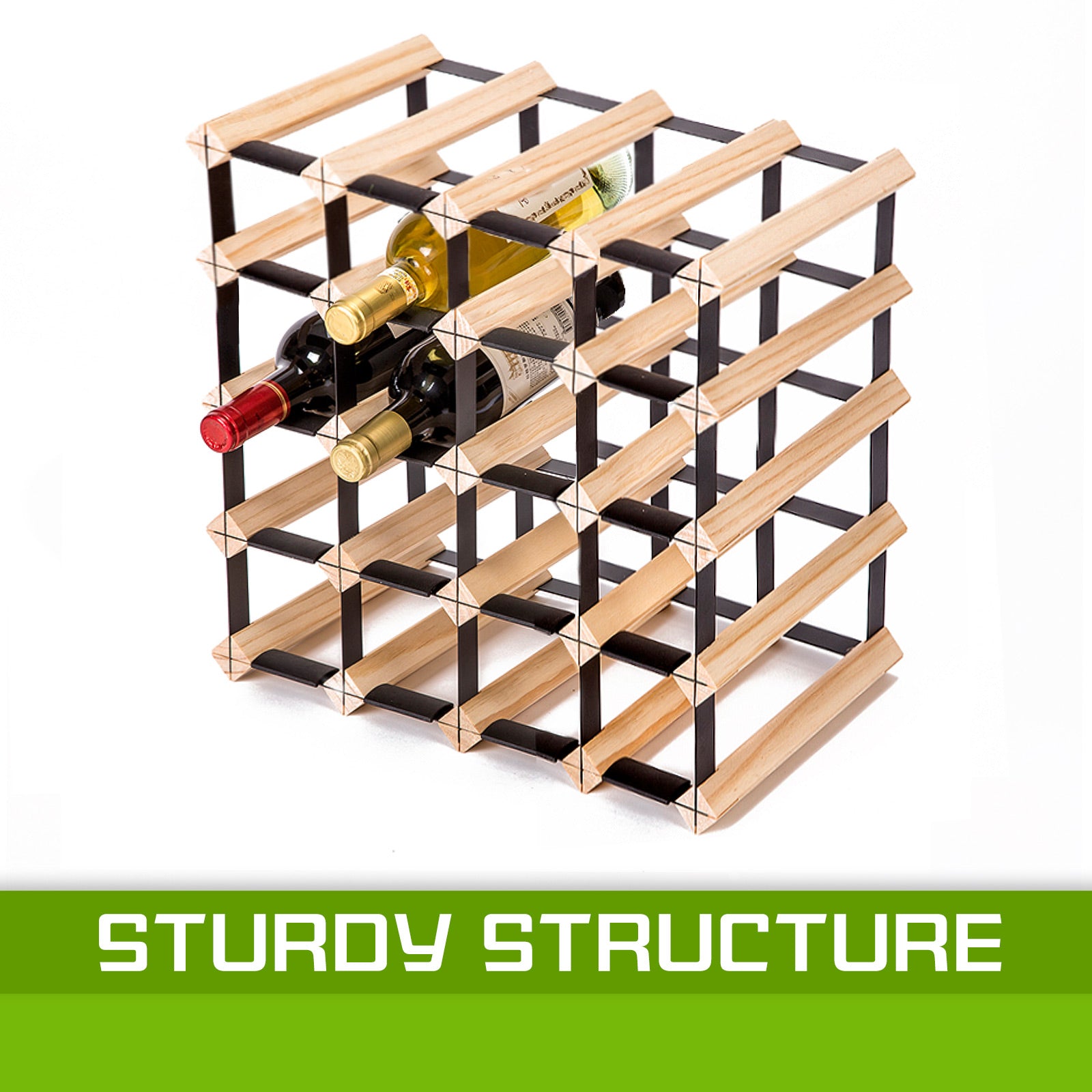 La Bella 20 Bottle Timber Wine Rack Storage Cellar Organiser-Home & Garden > Kitchenware-PEROZ Accessories