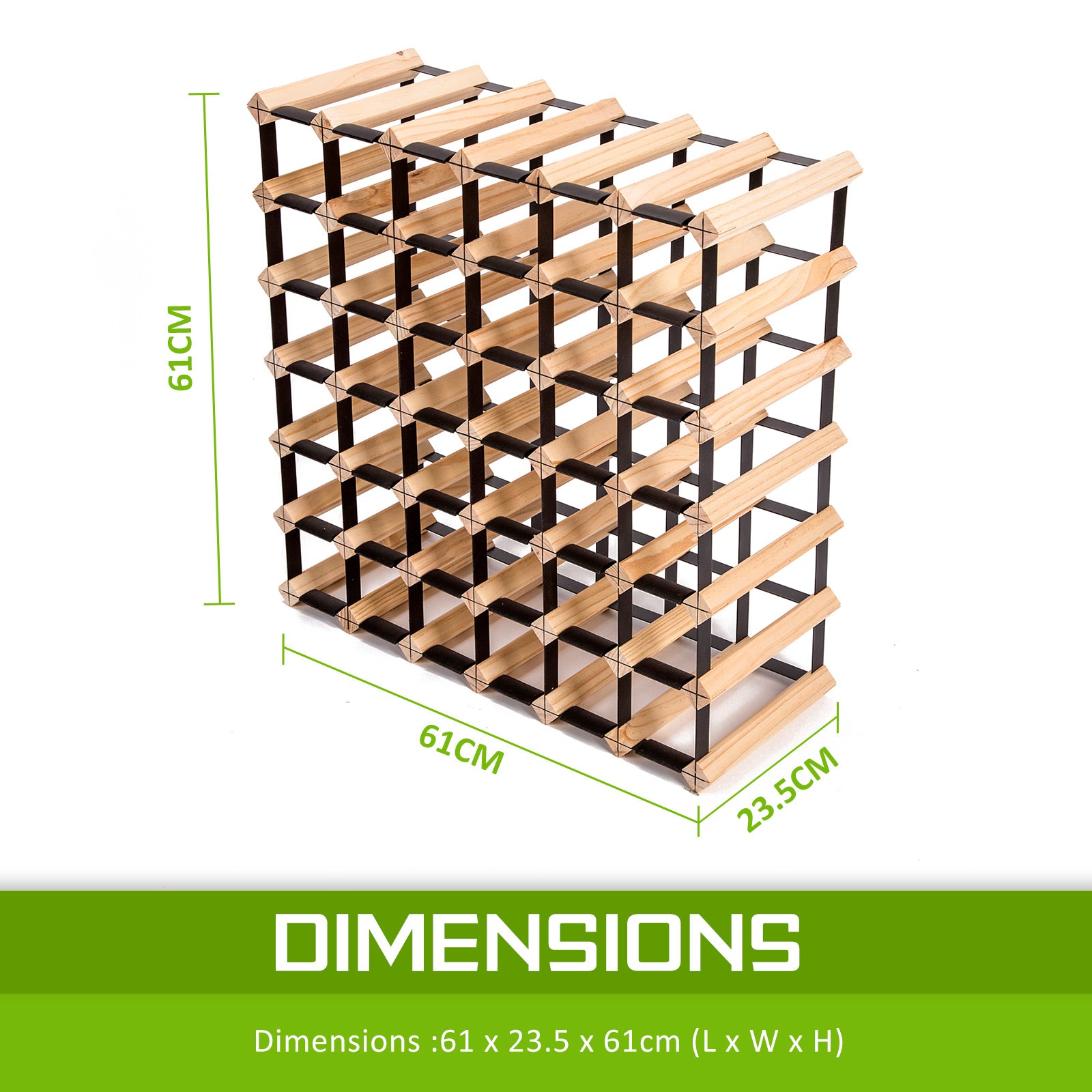 La Bella 42 Bottle Timber Wine Rack Storage Cellar Organiser-Home & Garden > Kitchenware-PEROZ Accessories