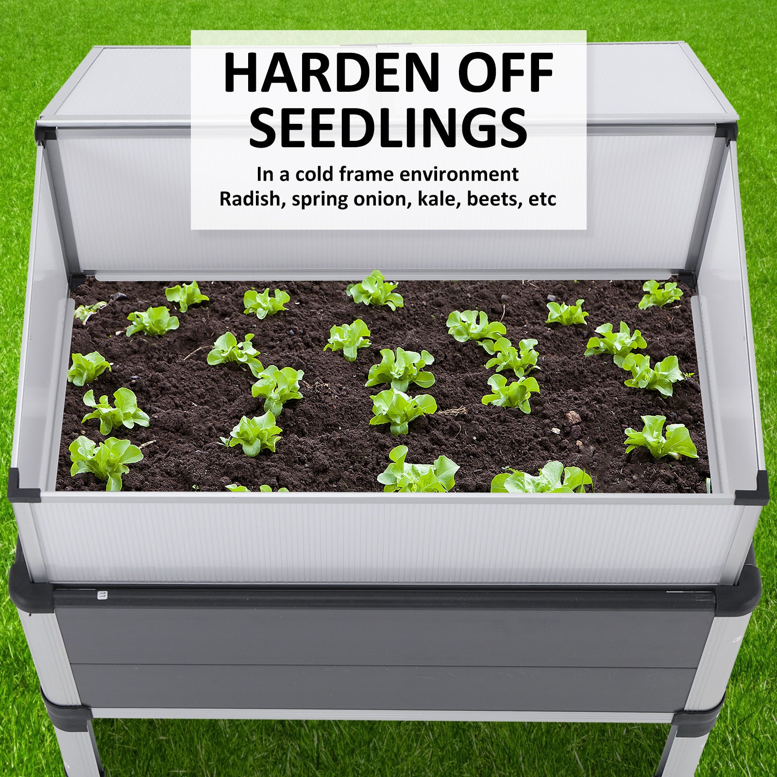 Home Ready Cold Frame Greenhouse Cover Raised Garden Bed Stand Planter-Home & Garden > Garden Beds-PEROZ Accessories