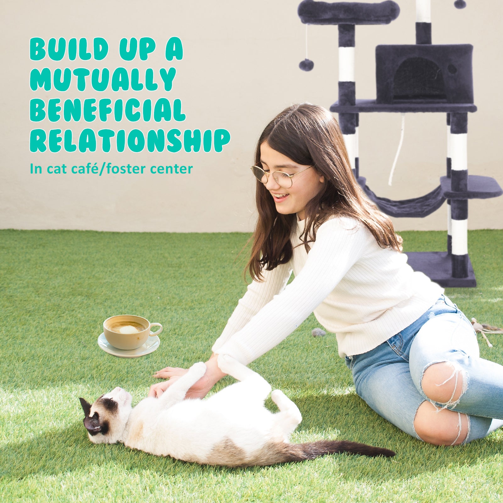 Paw Mate 145cm Grey Cat Tree WHISKY Sisal Scratching Post Scratcher Pole Condo House Tower-Pet Care > Cat Supplies-PEROZ Accessories