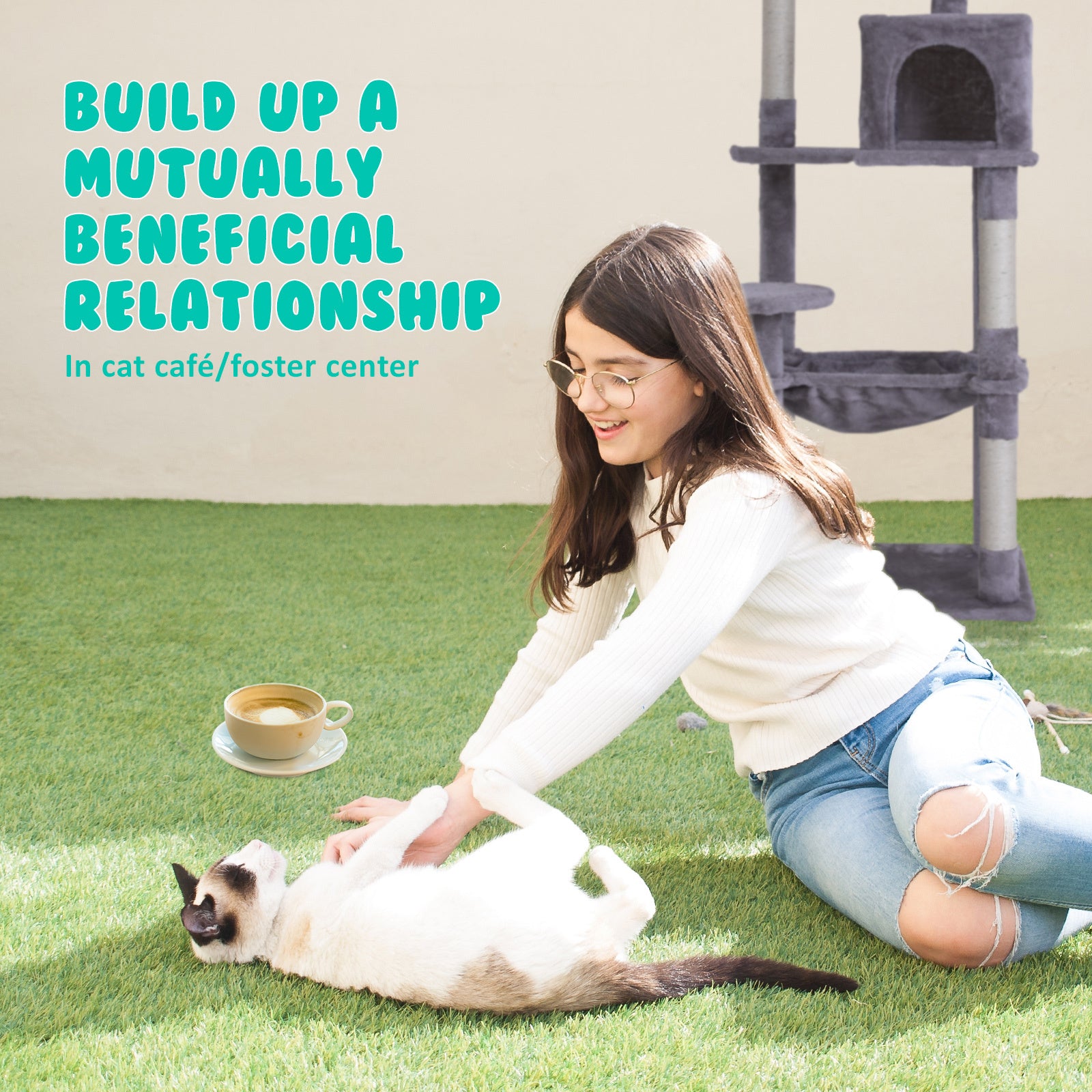 Paw Mate 143cm Grey Cat Tree CATOPIA Sisal Scratching Post Scratcher Pole Condo House Tower-Pet Care > Cat Supplies-PEROZ Accessories