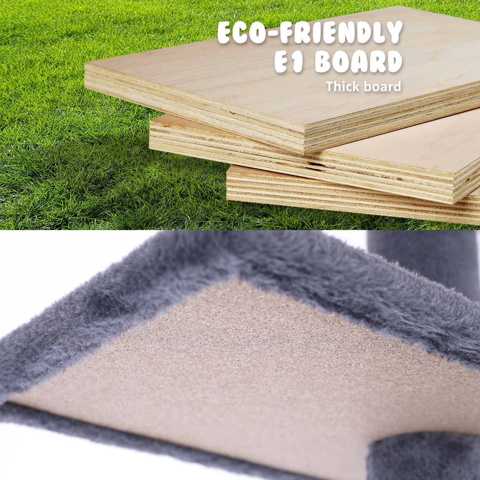 Paw Mate 278cm Grey Cat Tree PILLAR Scratcher Adjustable Floor to Ceiling Condo Tower-Pet Care > Cat Supplies-PEROZ Accessories