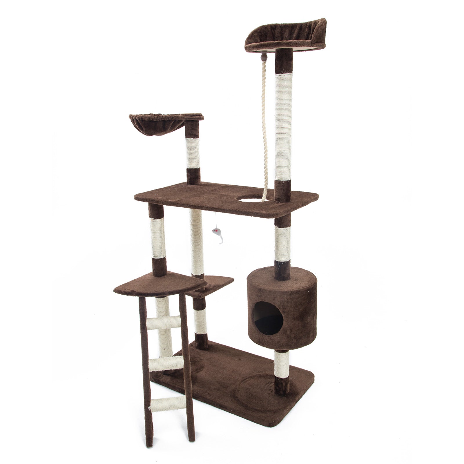 Paw Mate 170cm Brown Cat Tree Fuji Multi Level Scratcher-Cat Trees-PEROZ Accessories