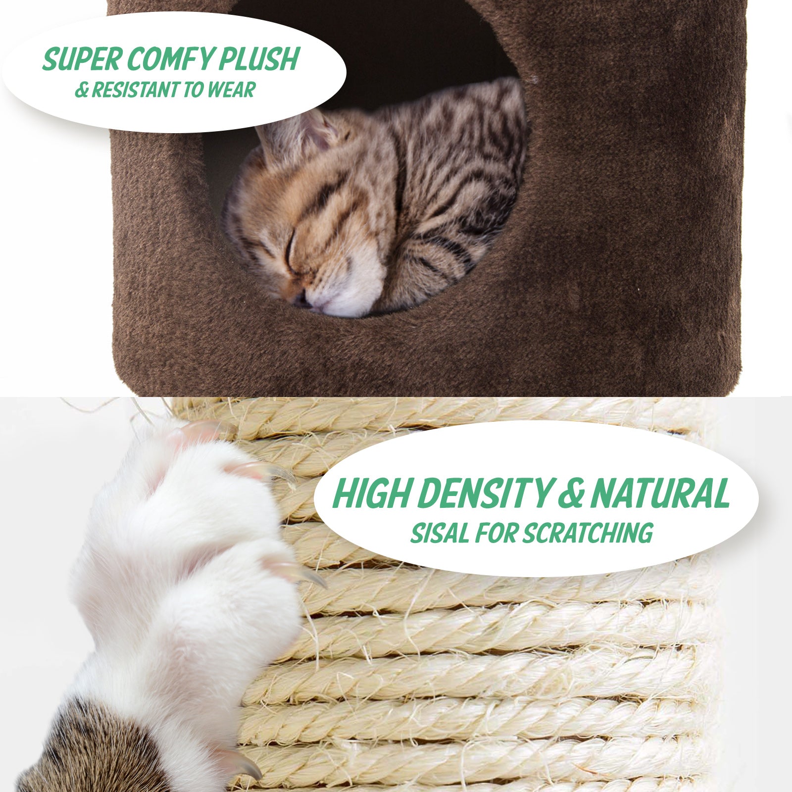 Paw Mate 170cm Brown Cat Tree Fuji Multi Level Scratcher-Cat Trees-PEROZ Accessories