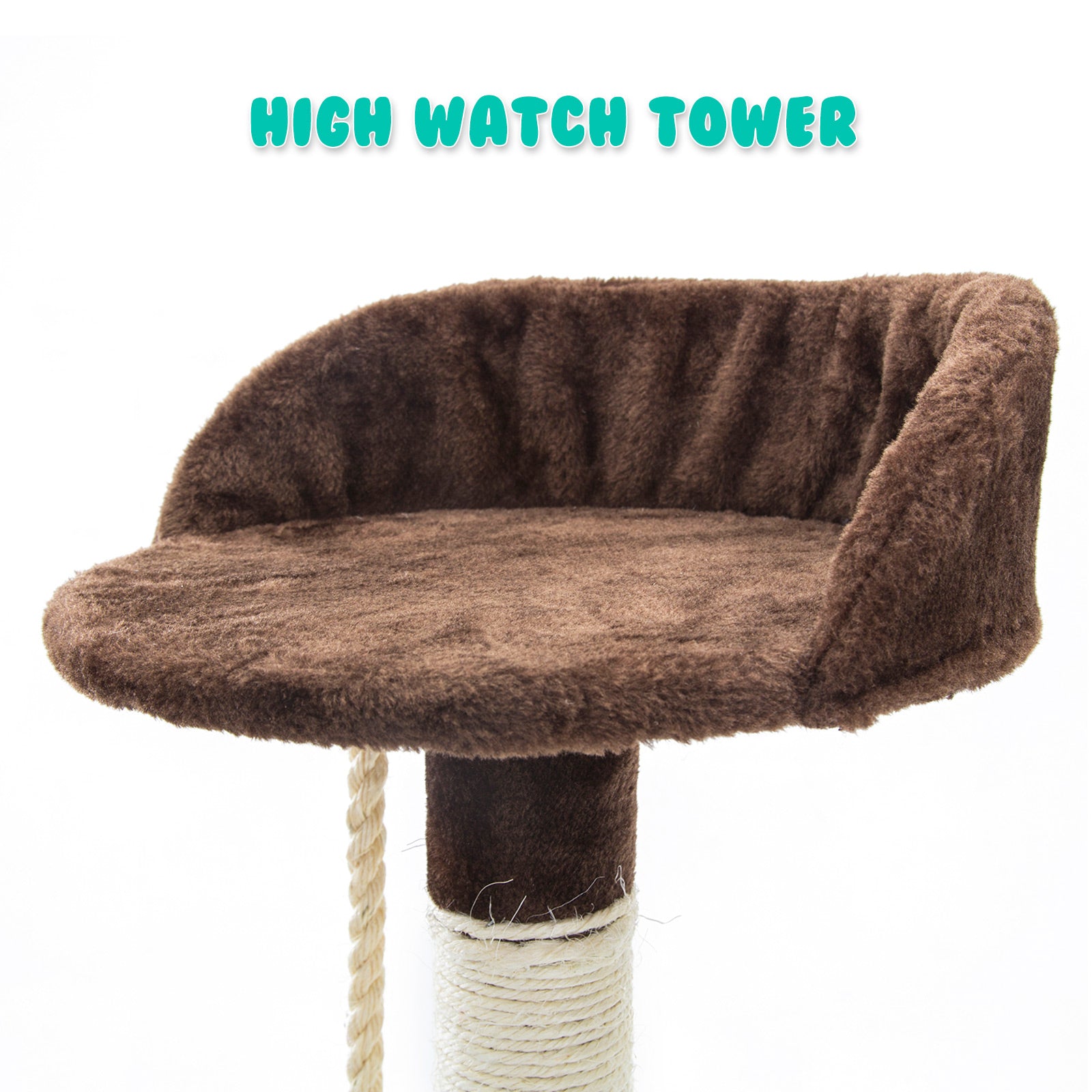 Paw Mate 170cm Brown Cat Tree Fuji Multi Level Scratcher-Cat Trees-PEROZ Accessories