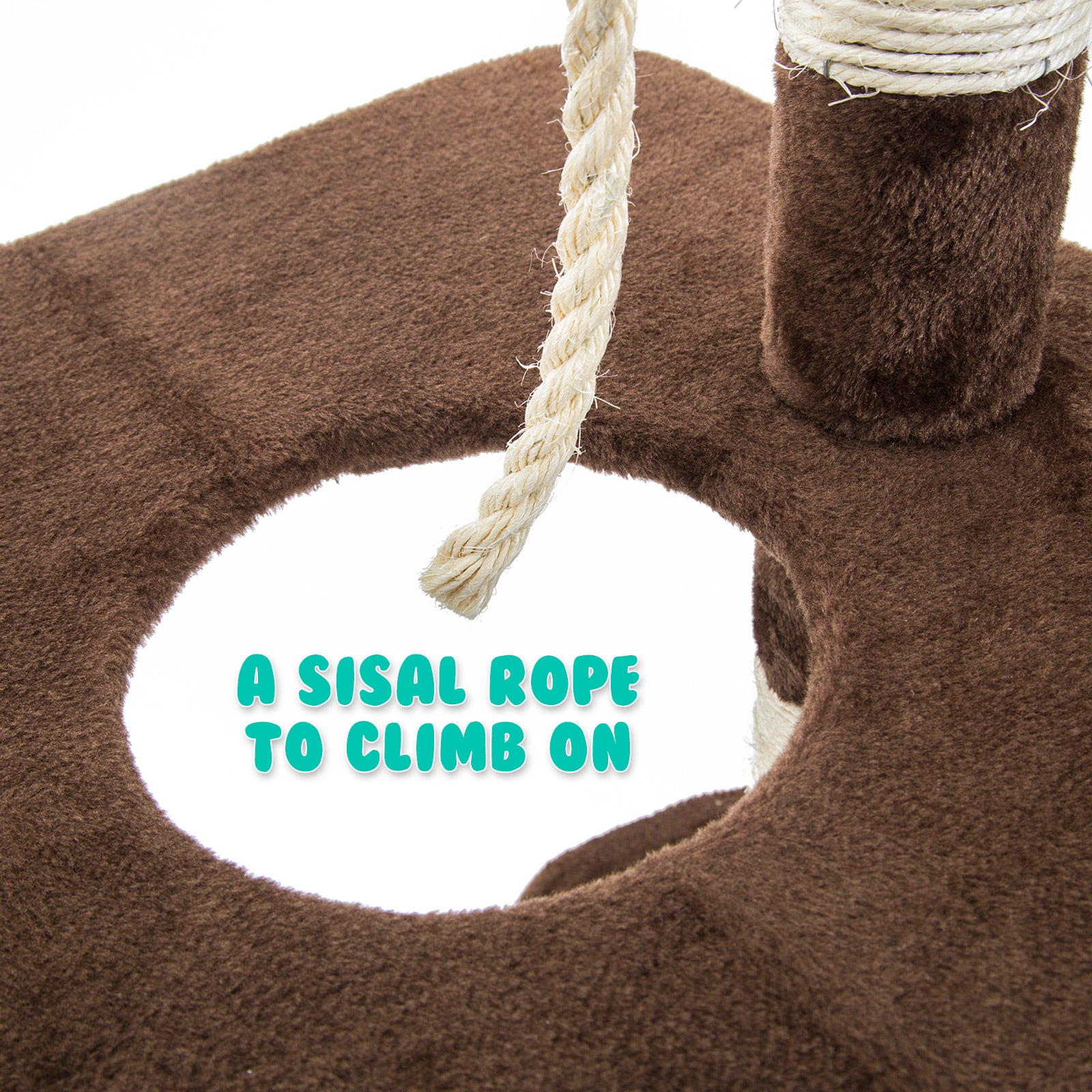 Paw Mate 170cm Brown Cat Tree Fuji Multi Level Scratcher-Cat Trees-PEROZ Accessories