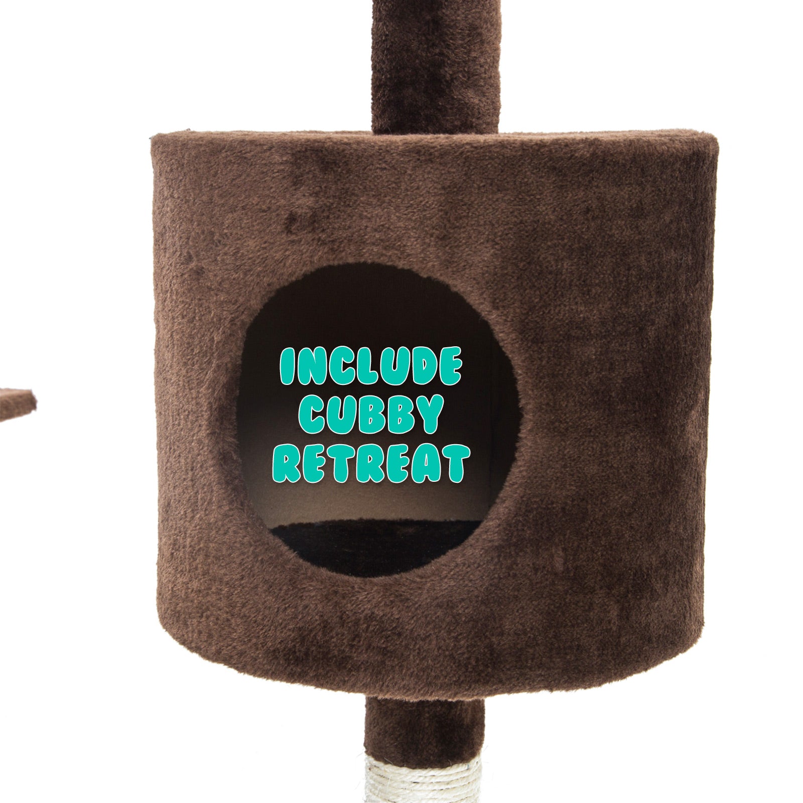 Paw Mate 170cm Brown Cat Tree Fuji Multi Level Scratcher-Cat Trees-PEROZ Accessories