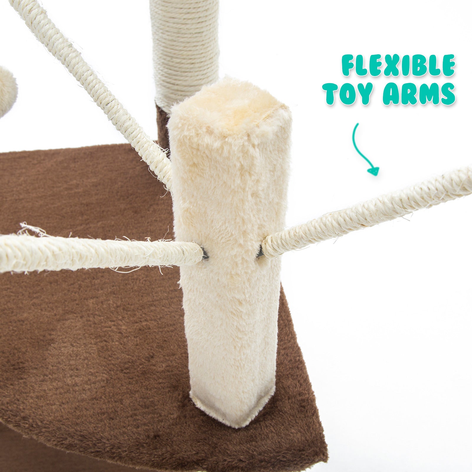 Paw Mate 96cm Brown Cat Tree Luna Multi Level Scratcher-Pet Care > Cat Supplies-PEROZ Accessories