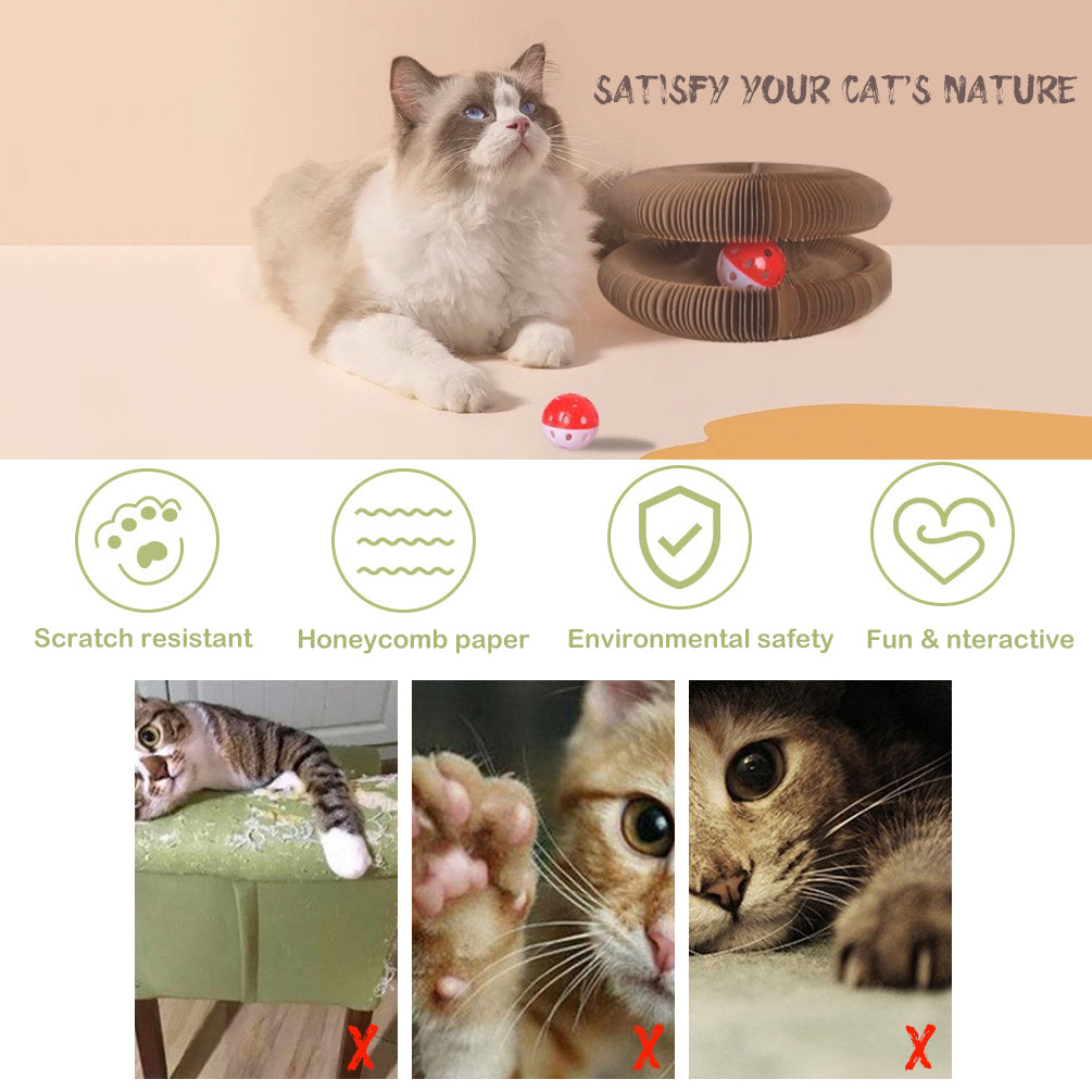 YES4PETS 4 x Small Magic Organ Cat Kitten Scratching Board Toy Play Best Scratcher-Pet Care > Cat Supplies-PEROZ Accessories