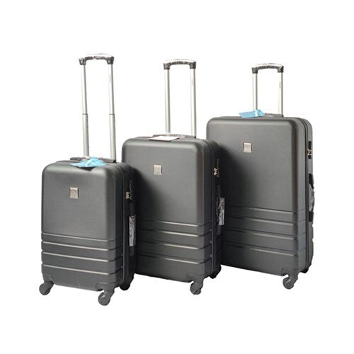 YES4HOMES ABS Luggage Suitcase Set 3 Code Lock Travel Carry Bag Trolley Black 50/60/70-Home & Garden > Travel-PEROZ Accessories