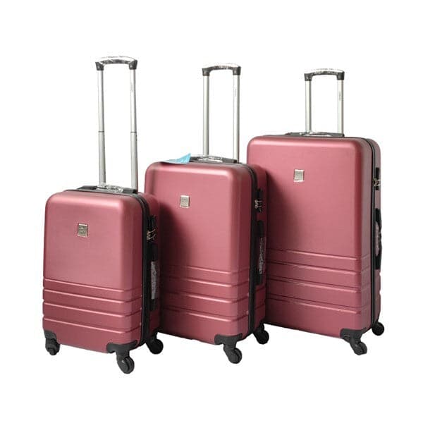 YES4HOMES ABS Luggage Suitcase Set 3 Code Lock Travel Carry Bag Trolley Maroon 50/60/70-Home & Garden > Travel-PEROZ Accessories