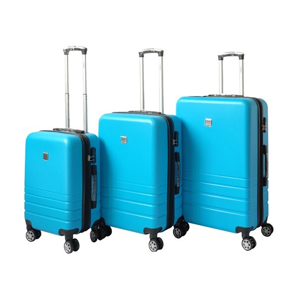 YES4HOMES Expandable ABS Luggage Suitcase Set 3 Code Lock Travel Carry Bag Trolley Aqua-Home & Garden > Travel-PEROZ Accessories