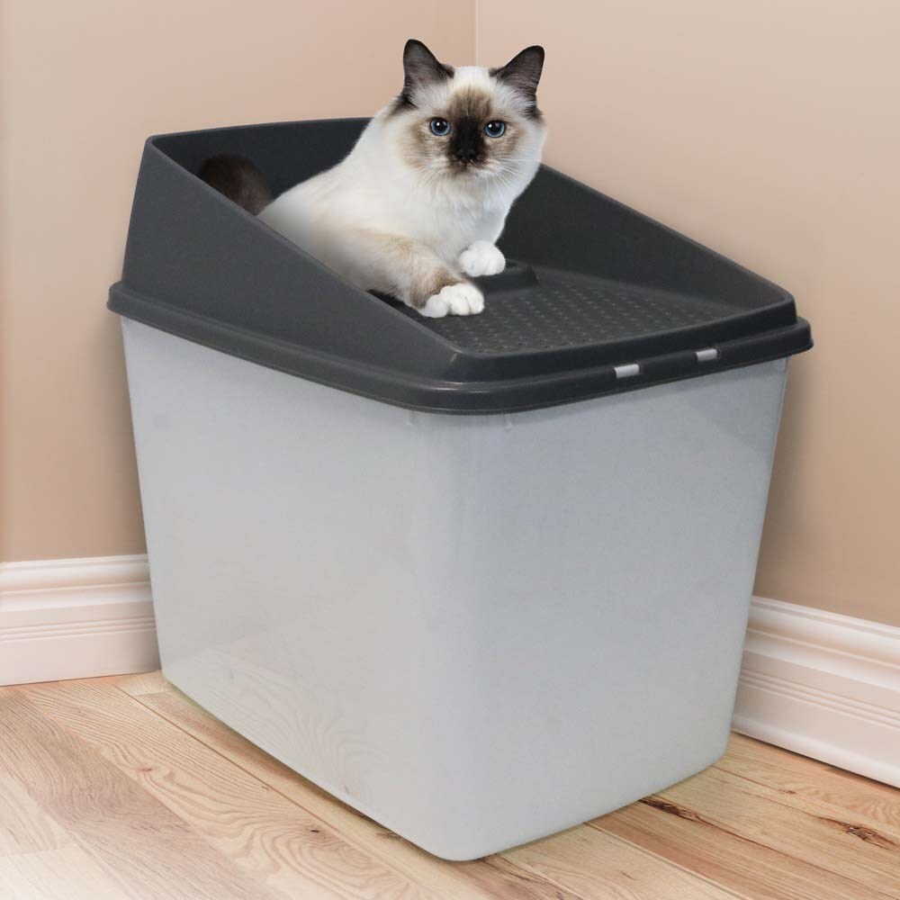 YES4PETS XL Top Entry Cat Litter Box No Mess Large Enclosed Covered Kitty Tray-Pet Care > Cat Supplies-PEROZ Accessories