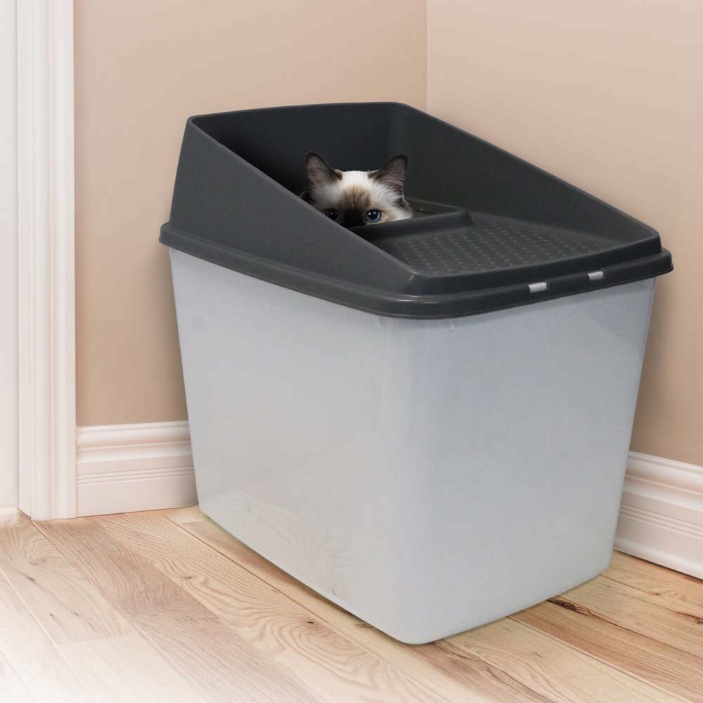 YES4PETS XL Top Entry Cat Litter Box No Mess Large Enclosed Covered Kitty Tray-Pet Care > Cat Supplies-PEROZ Accessories