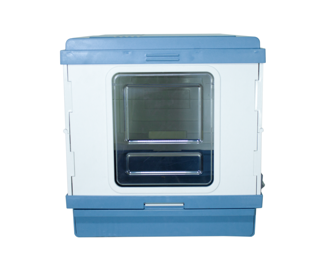 YES4PETS XL Portable Cat Toilet Litter Box Tray Foldable House with Handle and Scoop Blue-Pet Care > Cat Supplies-PEROZ Accessories