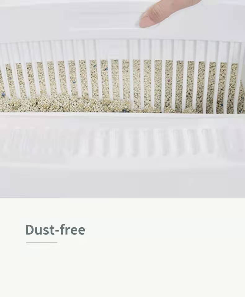 YES4PETS Large Cat Litter Tray Box Kitty Toilet with Rack Scoop Drawer-Style Cleaning Box White-Pet Care > Cat Supplies-PEROZ Accessories