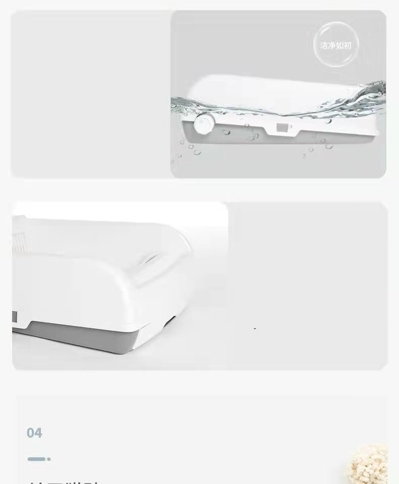 YES4PETS Large Cat Litter Tray Box Kitty Toilet with Rack Scoop Drawer-Style Cleaning Box White-Pet Care > Cat Supplies-PEROZ Accessories