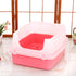 YES4PETS Large Deep Cat Kitty Litter Tray High Wall Pet Toilet Tray With Scoop Pink-Pet Care > Cat Supplies-PEROZ Accessories