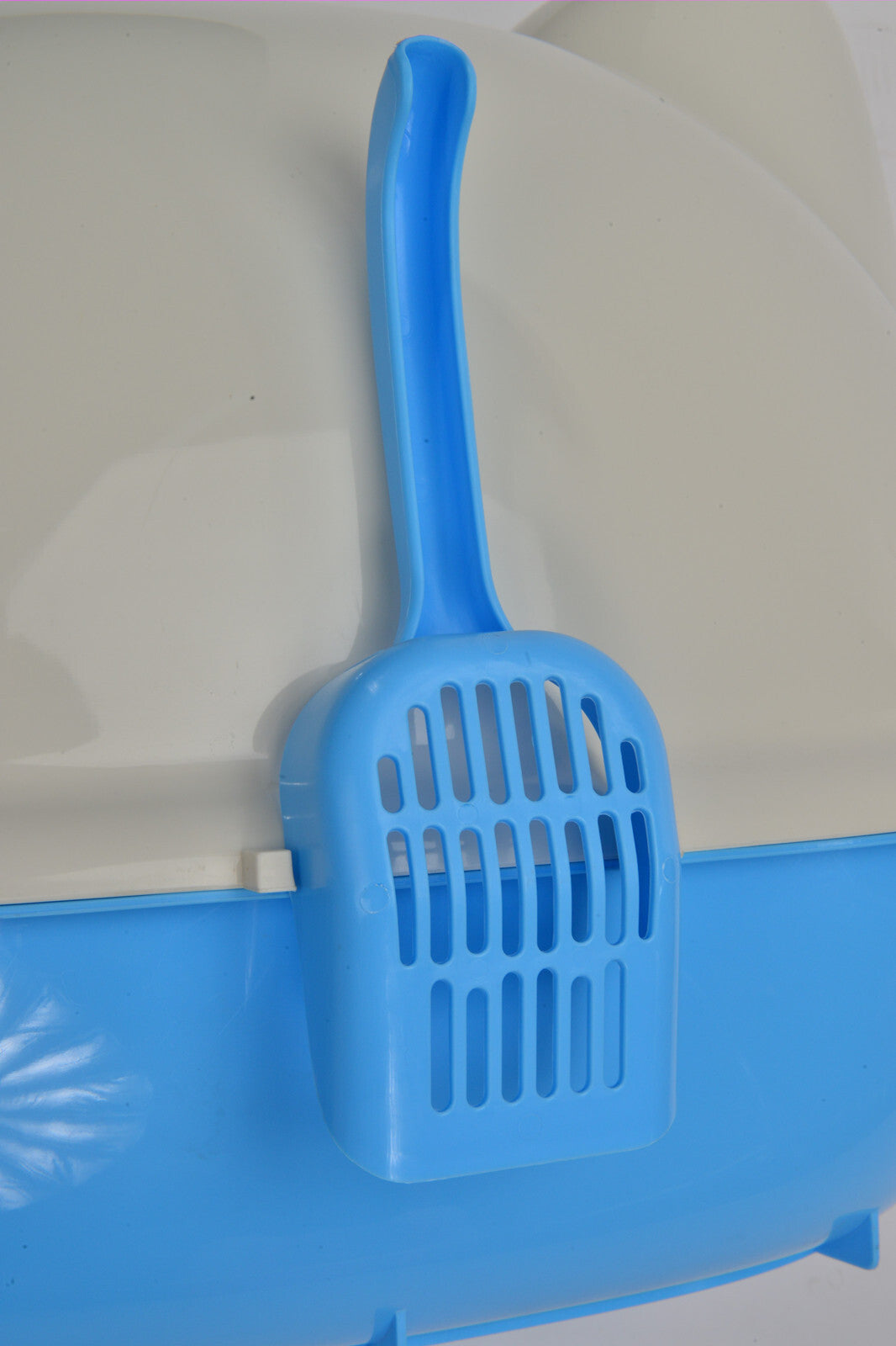 YES4PETS Large Hooded Cat Toilet Litter Box Tray House With Scoop Blue-Pet Care > Cat Supplies-PEROZ Accessories