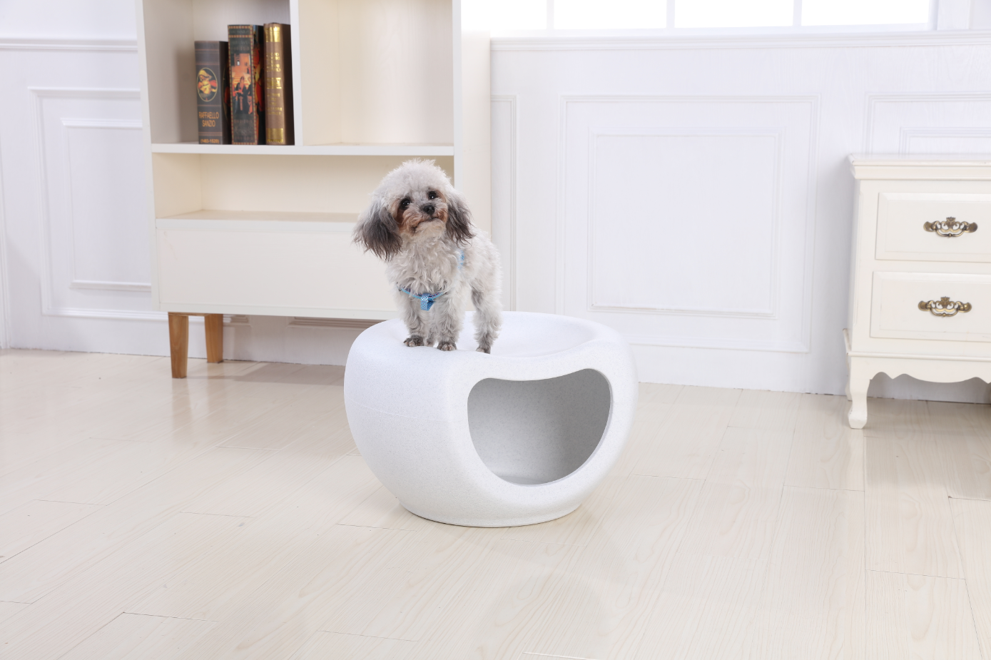 YES4PETS Cat Kitten Bed Cave Small Dog House Kennel Plastic Pet Pod Bedding Igloo White-Pet Care > Cat Supplies-PEROZ Accessories