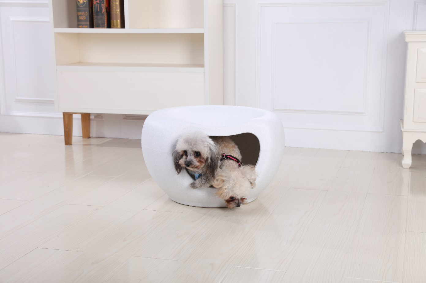 YES4PETS Cat Kitten Bed Cave Small Dog House Kennel Plastic Pet Pod Bedding Igloo White-Pet Care > Cat Supplies-PEROZ Accessories