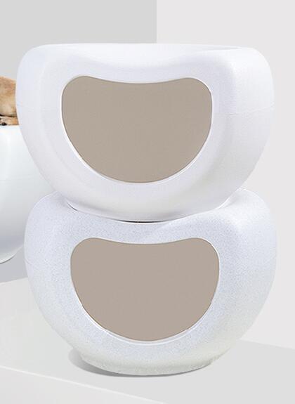YES4PETS Cat Kitten Bed Cave Small Dog House Kennel Plastic Pet Pod Bedding Igloo White-Pet Care > Cat Supplies-PEROZ Accessories