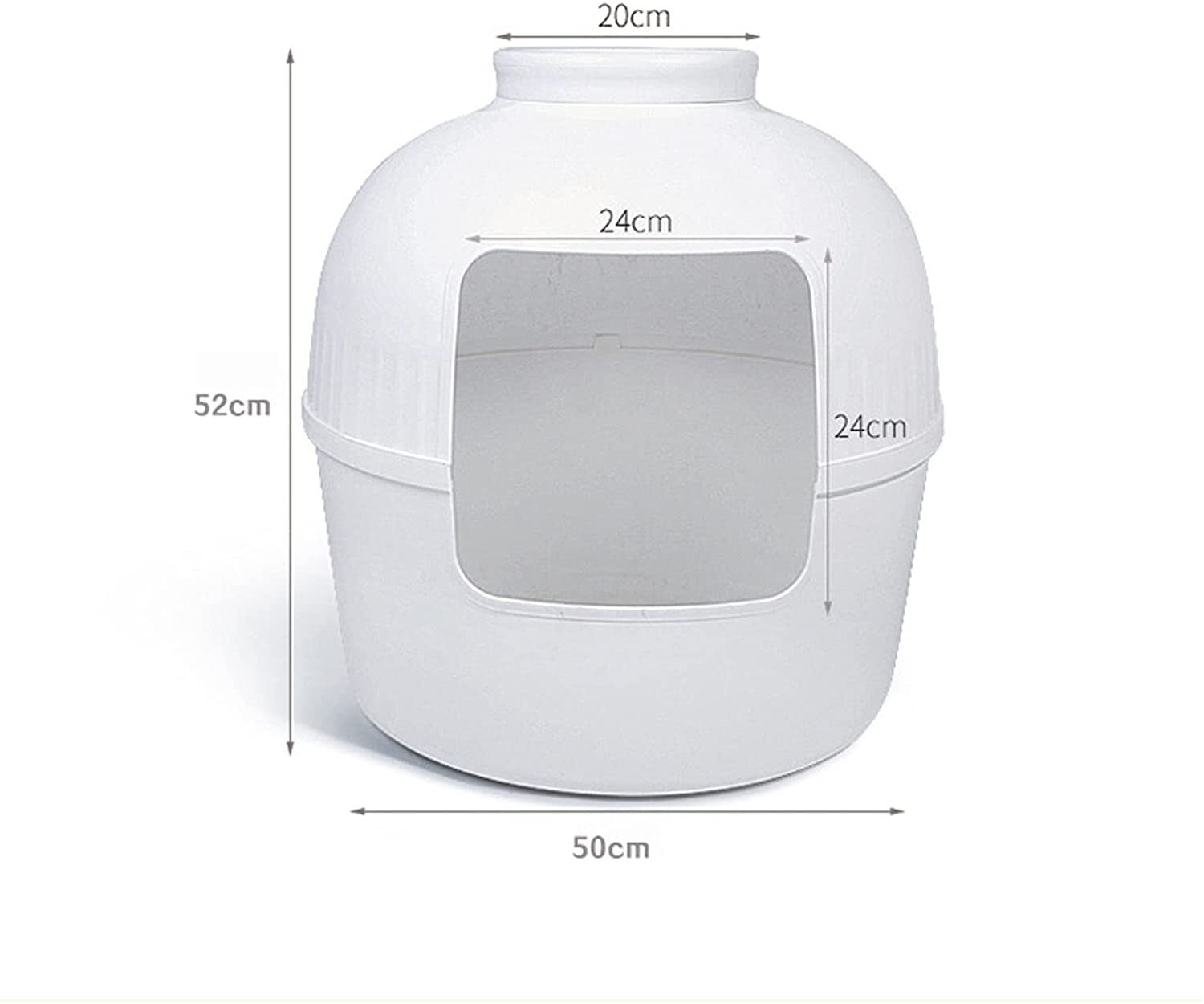 YES4PETS Multifunctional Cat Litter Box Pet Cat House Semi-Enclosed White-Pet Care > Cat Supplies-PEROZ Accessories