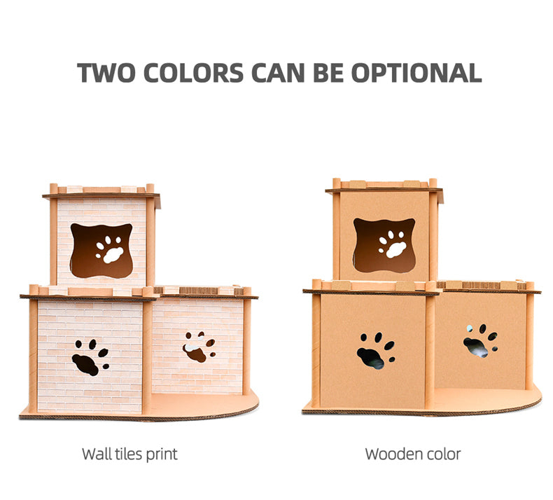 YES4PETS Cat Cardboard House Tower Condo Scratcher Pet Post Pad Mat Furniture-Pet Care > Cat Supplies-PEROZ Accessories
