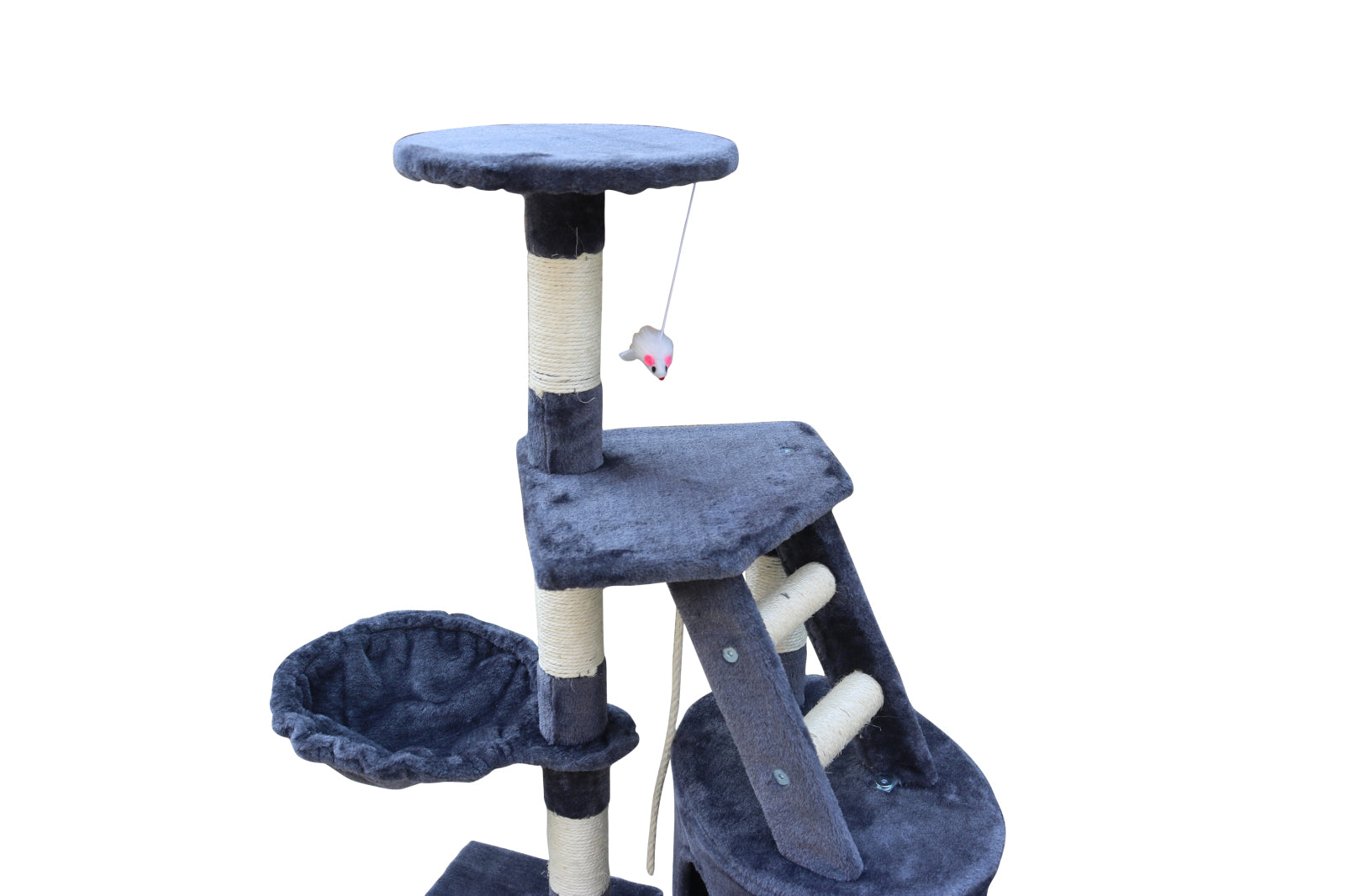 YES4PETS 120 cm Multi level Cat Kitten Scratching Post Tree-Grey-Cat Trees-PEROZ Accessories