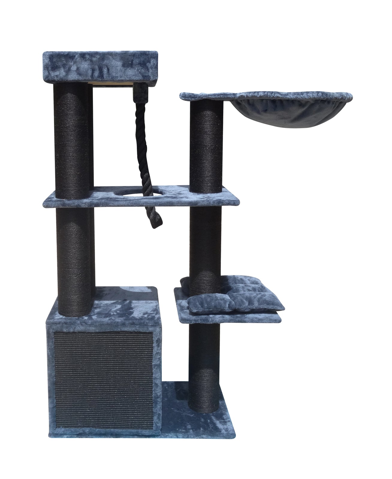YES4PETS 160 cm XL Multi Level Cat Scratching Post Tree Scratcher 14cm Thick Pole- Grey-Cat Trees-PEROZ Accessories