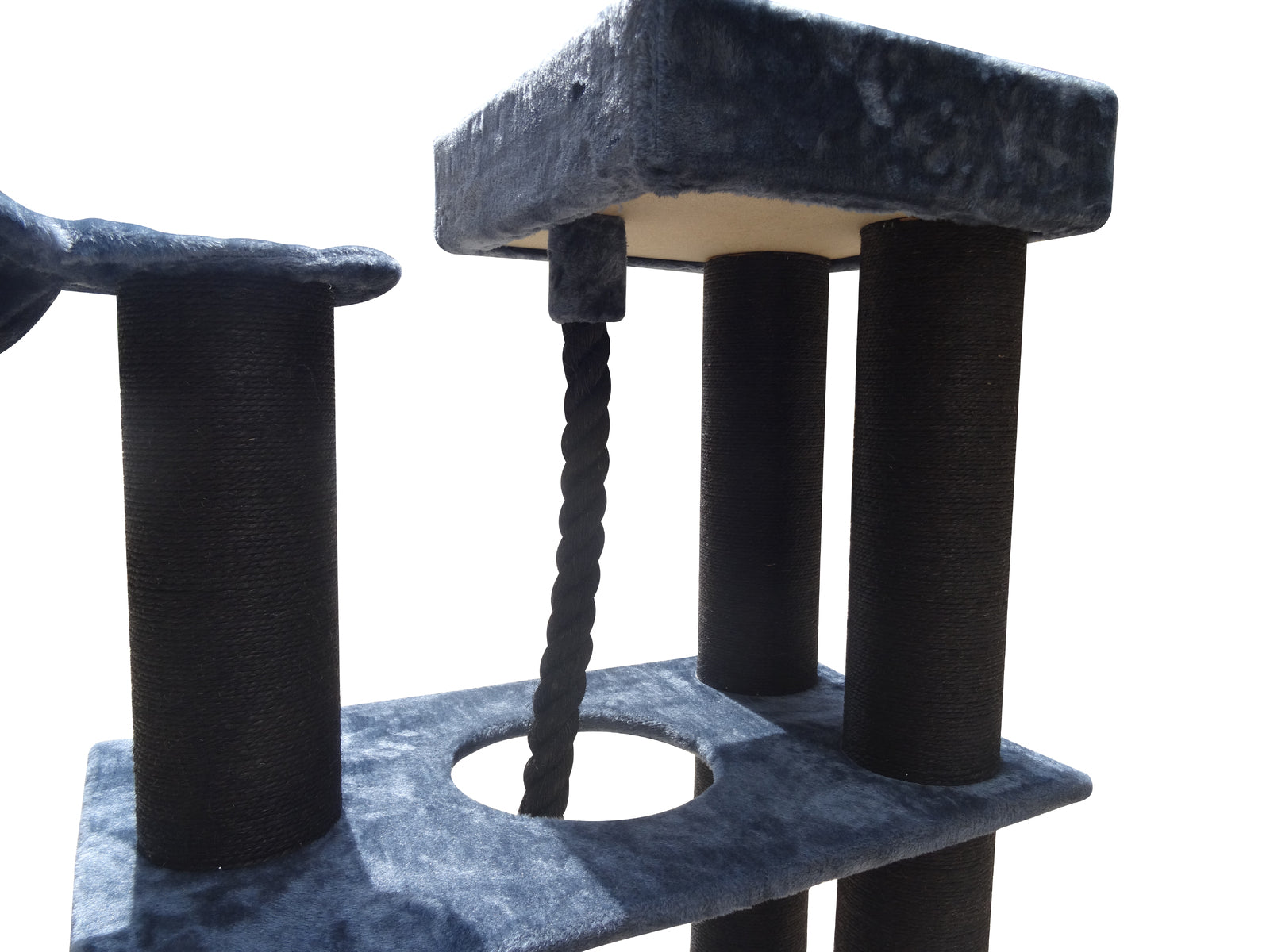 YES4PETS 160 cm XL Multi Level Cat Scratching Post Tree Scratcher 14cm Thick Pole- Grey-Cat Trees-PEROZ Accessories