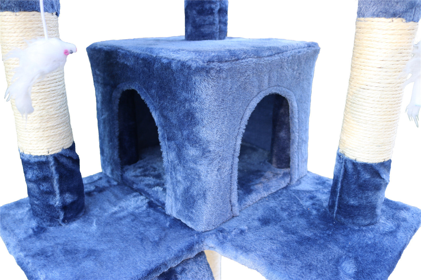 YES4PETS 170cm Cat Scratching Post Tree Post House Tower with Ladder Furniture Blue-Cat Trees-PEROZ Accessories