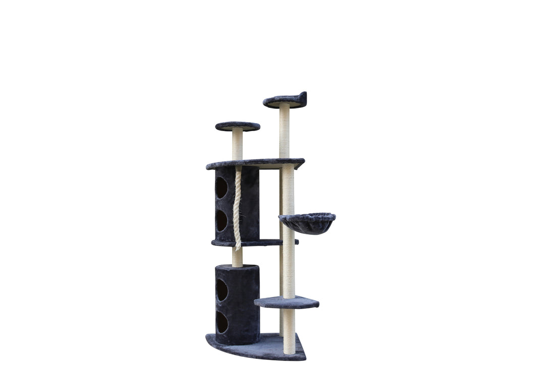 YES4PETS 170cm XL Multi Level Cat Scratching Post Tree Post Furniture House Tower - Grey-Cat Trees-PEROZ Accessories