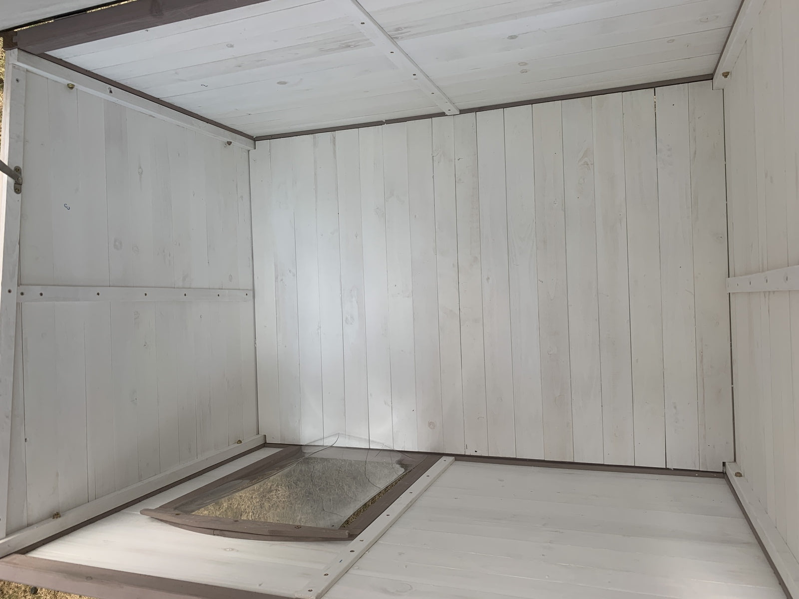 YES4PETS XXL Timber Pet Dog Kennel House Puppy Wooden Timber Cabin With Stripe White-Pet Care > Dog Supplies-PEROZ Accessories