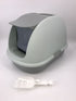 YES4PETS XL Portable Hooded Cat Toilet Litter Box Tray House w Charcoal Filter and Scoop Grey-Pet Care > Cat Supplies-PEROZ Accessories