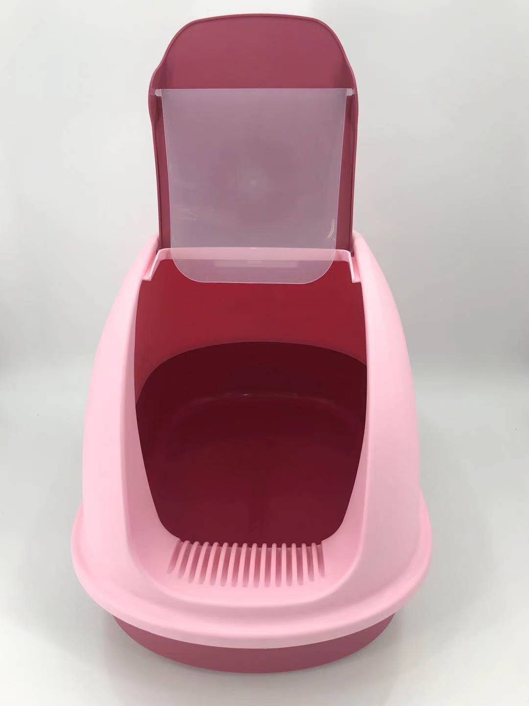 YES4PETS XL Portable Hooded Cat Toilet Litter Box Tray House with Charcoal Filter and Scoop Pink-Pet Care > Cat Supplies-PEROZ Accessories