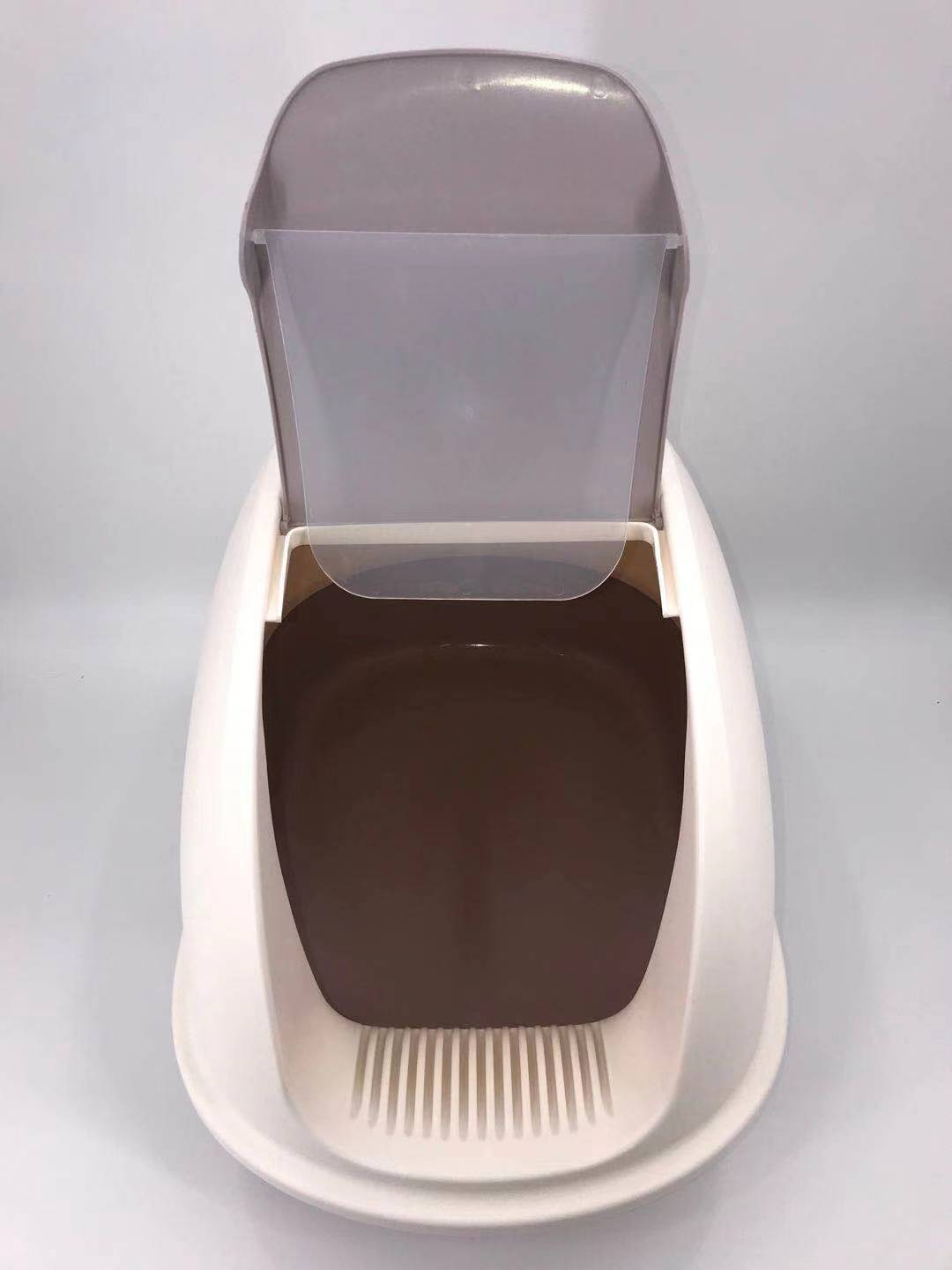 YES4PETS XL Portable Hooded Cat Toilet Litter Box Tray House w Charcoal Filter and Scoop White-Pet Care > Cat Supplies-PEROZ Accessories