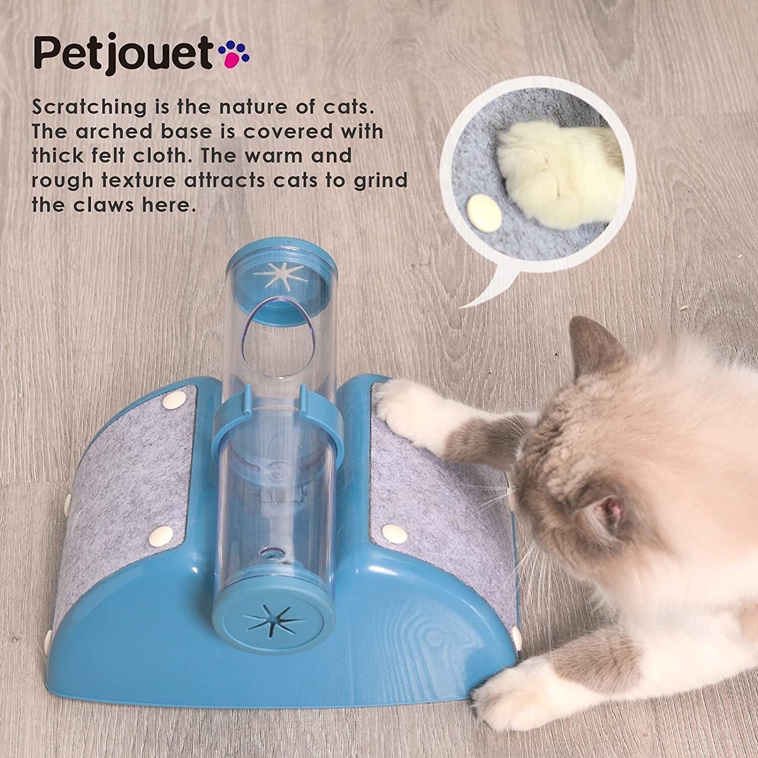 YES4PETS Cat Play Box Kit Pet Toy Kitten Toys Interactive Ball Peek Hunting Toy-Blue-Pet Care > Cat Supplies-PEROZ Accessories