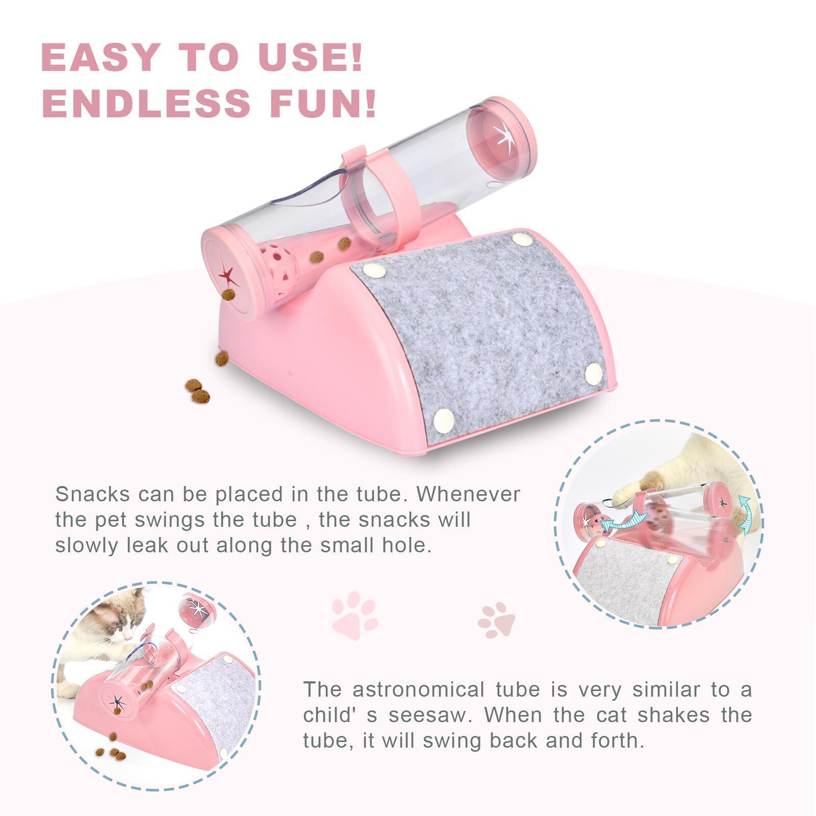 YES4PETS Cat Play Box Kit Pet Toy Kitten Toys Interactive Ball Peek Hunting Toy-Pink-Pet Care > Cat Supplies-PEROZ Accessories