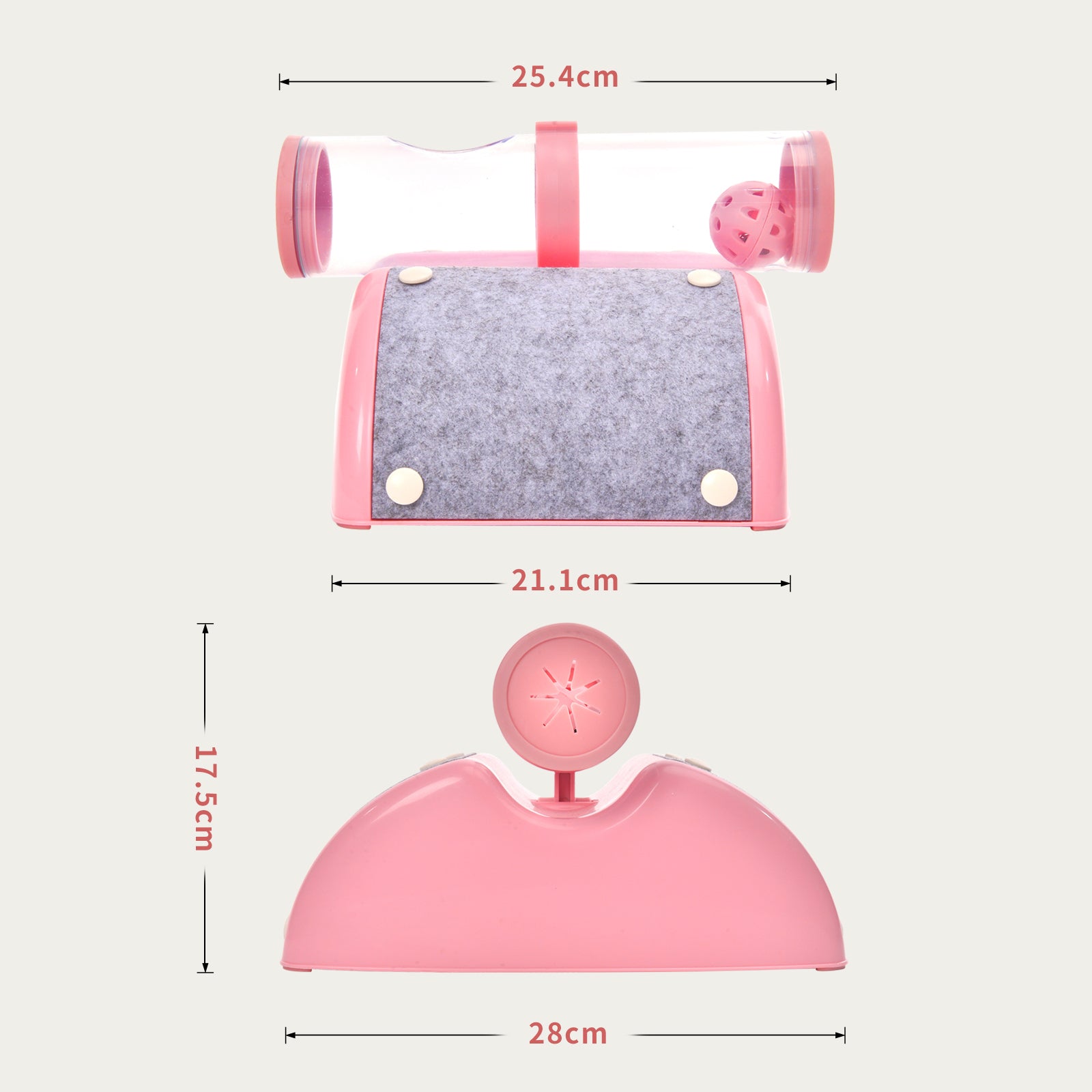 YES4PETS Cat Play Box Kit Pet Toy Kitten Toys Interactive Ball Peek Hunting Toy-Pink-Pet Care > Cat Supplies-PEROZ Accessories
