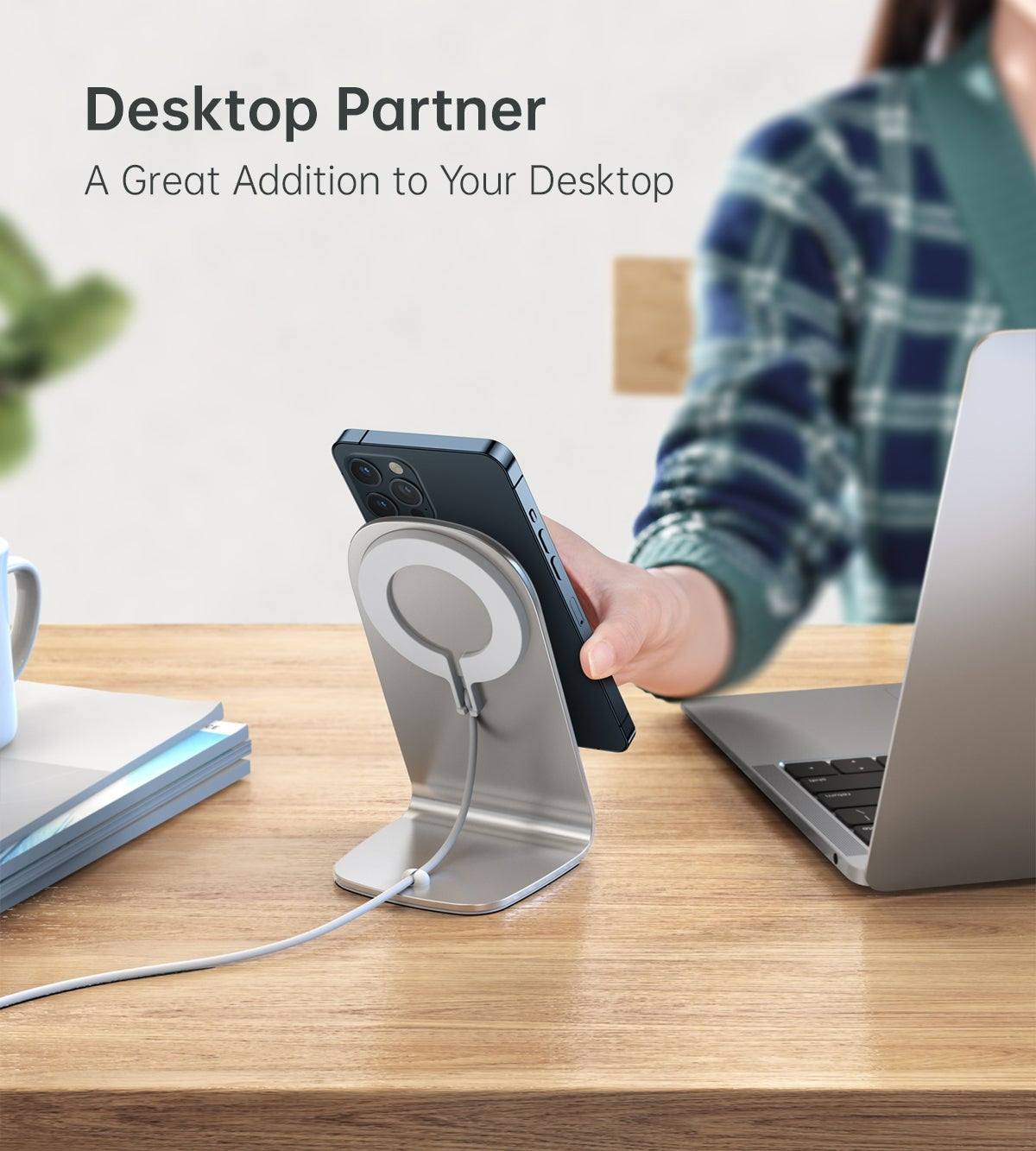 CHOETECH MIX00117SL Magasafe Fast Wireless Charger Stand Holder For iPhone 13/12 (H047+T517)-Chargers-PEROZ Accessories