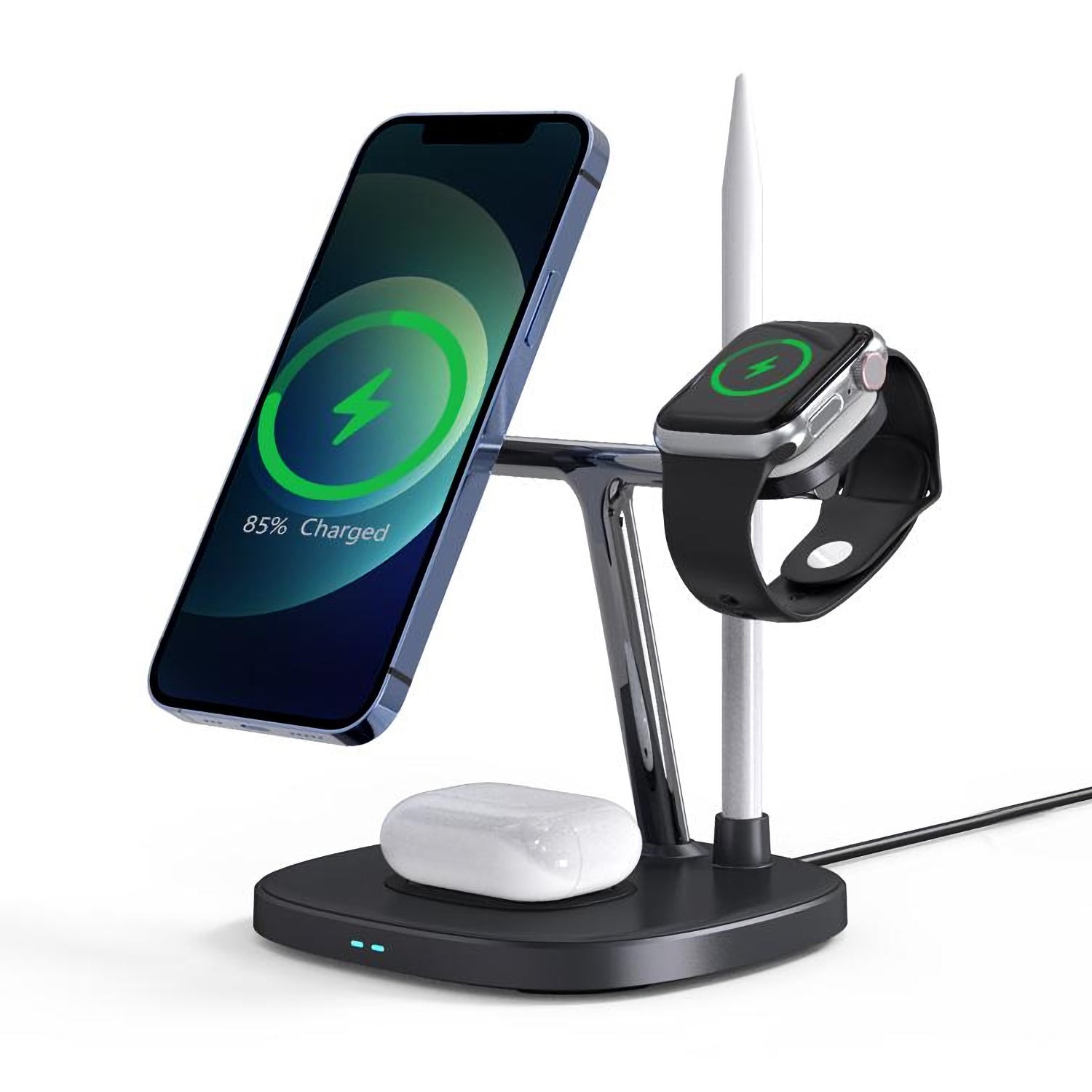 CHOETECH T583-F 4-in-1 Magentic Wireless Charging Station for iPhone/Apple Watch/Headphones/Pencil-Chargers-PEROZ Accessories