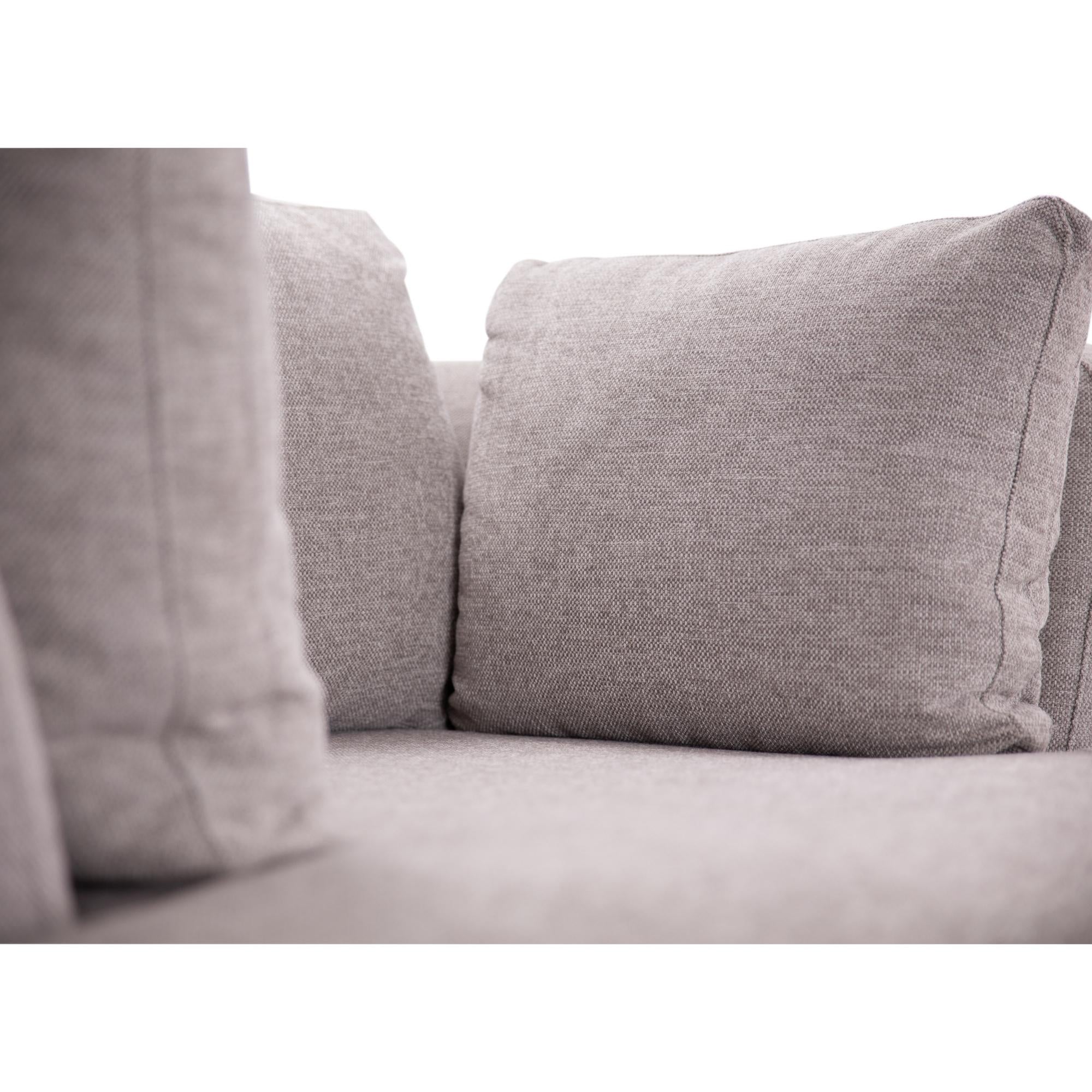 Sunshine Single Sofa Love Chair Fabric Swivel Armchair Ottoman Set - Steel-Furniture > Sofas-PEROZ Accessories