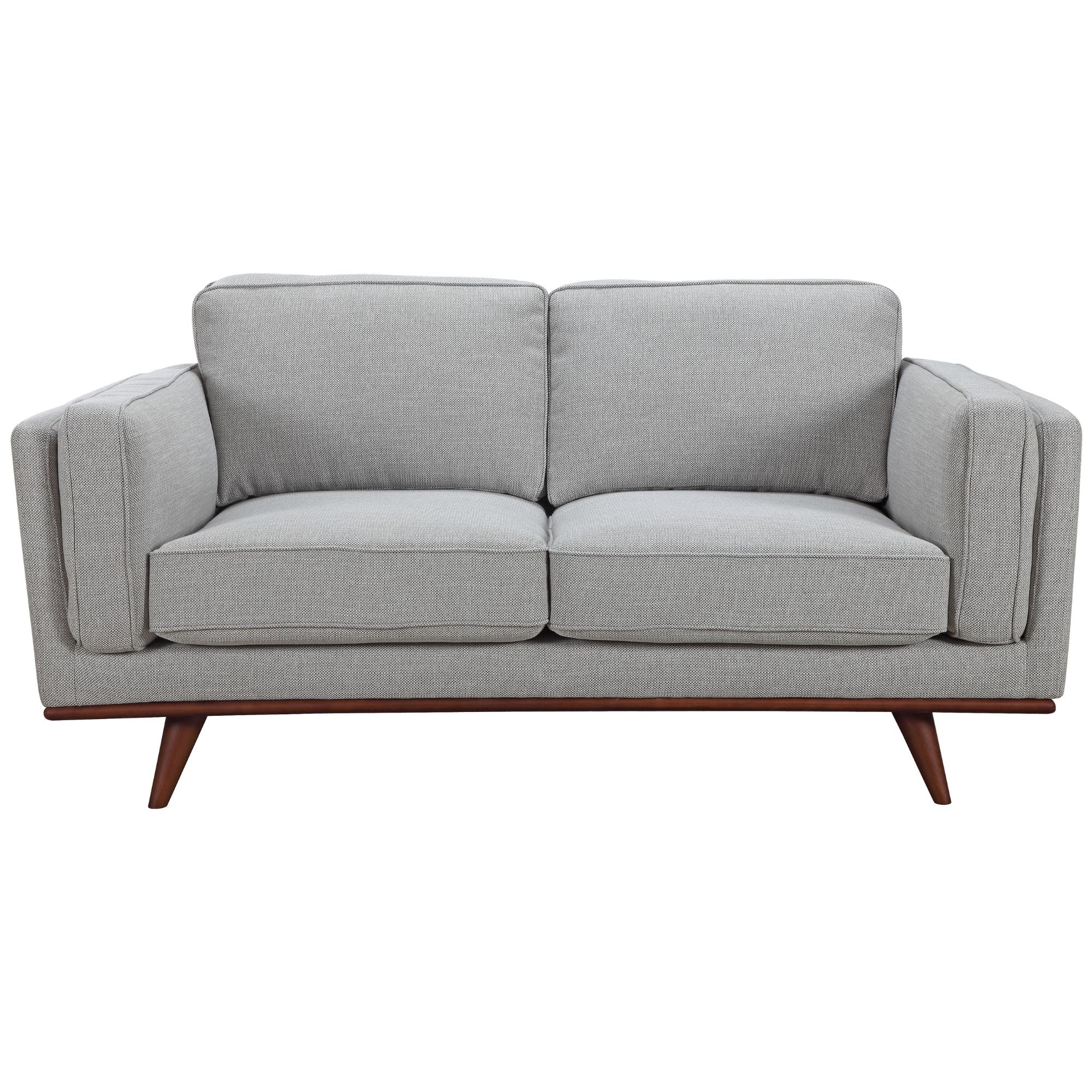 Petalsoft 2 Seater Sofa Fabric Uplholstered Lounge Couch - Grey-Furniture > Sofas-PEROZ Accessories