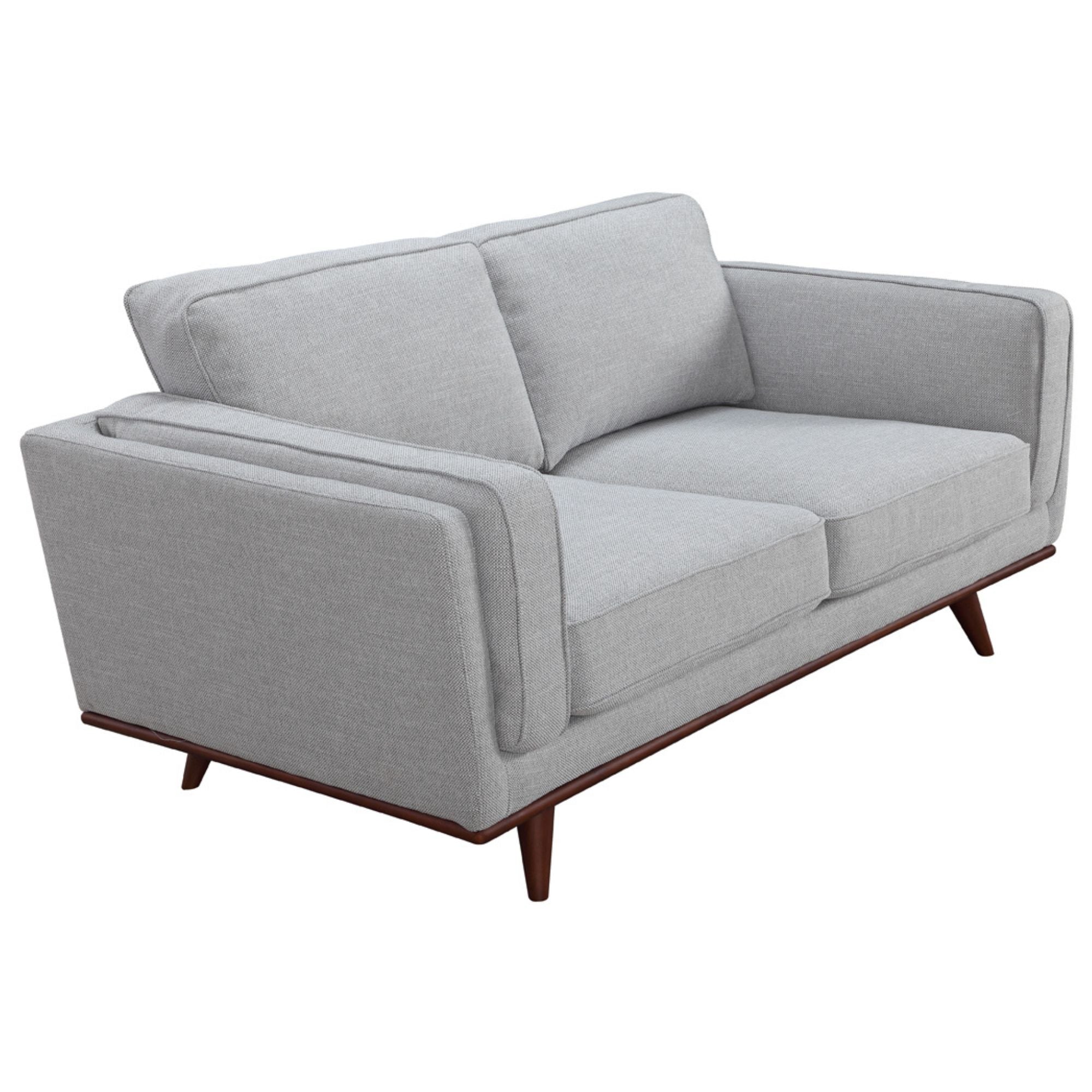 Petalsoft 2 Seater Sofa Fabric Uplholstered Lounge Couch - Grey-Furniture > Sofas-PEROZ Accessories