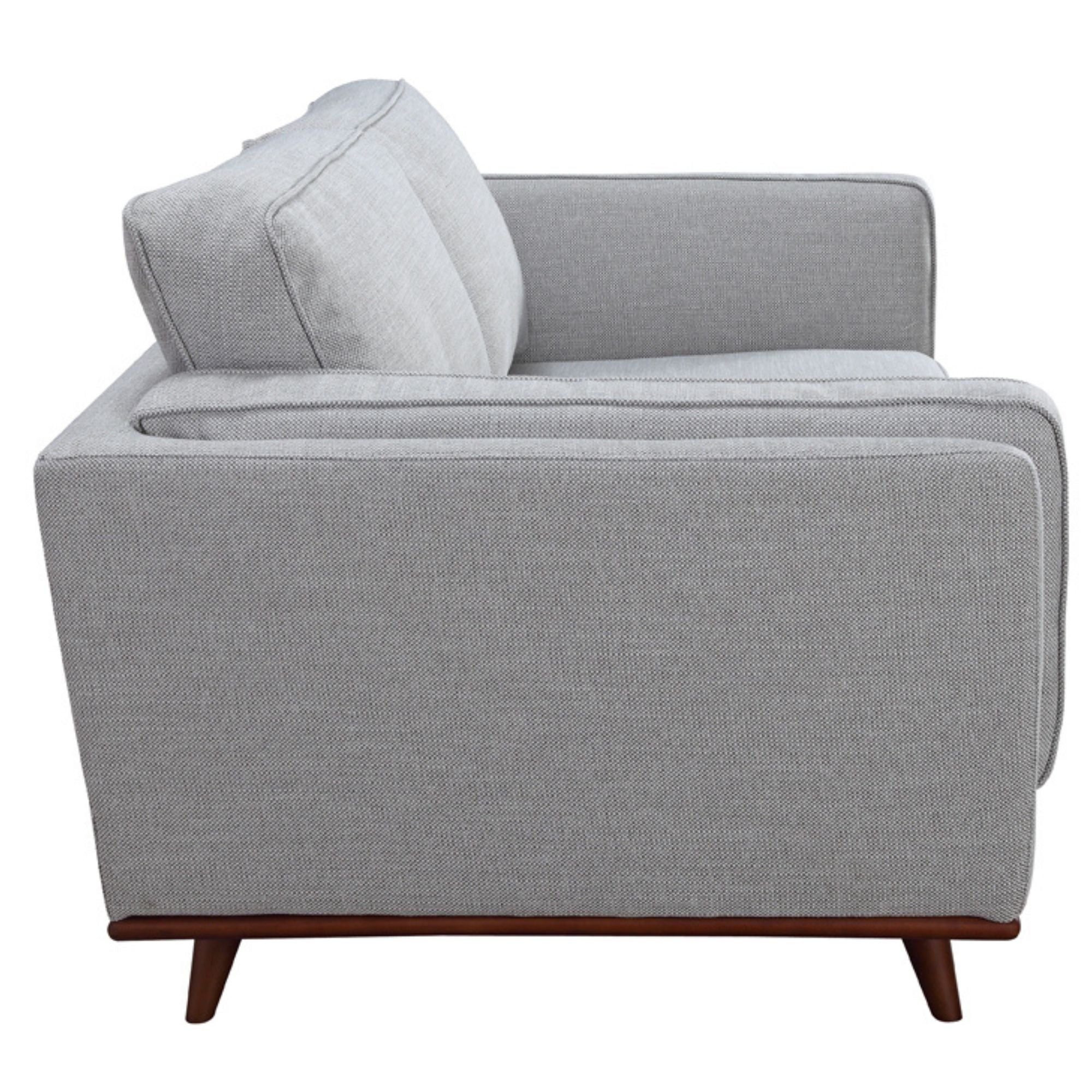 Petalsoft 2 Seater Sofa Fabric Uplholstered Lounge Couch - Grey-Furniture > Sofas-PEROZ Accessories