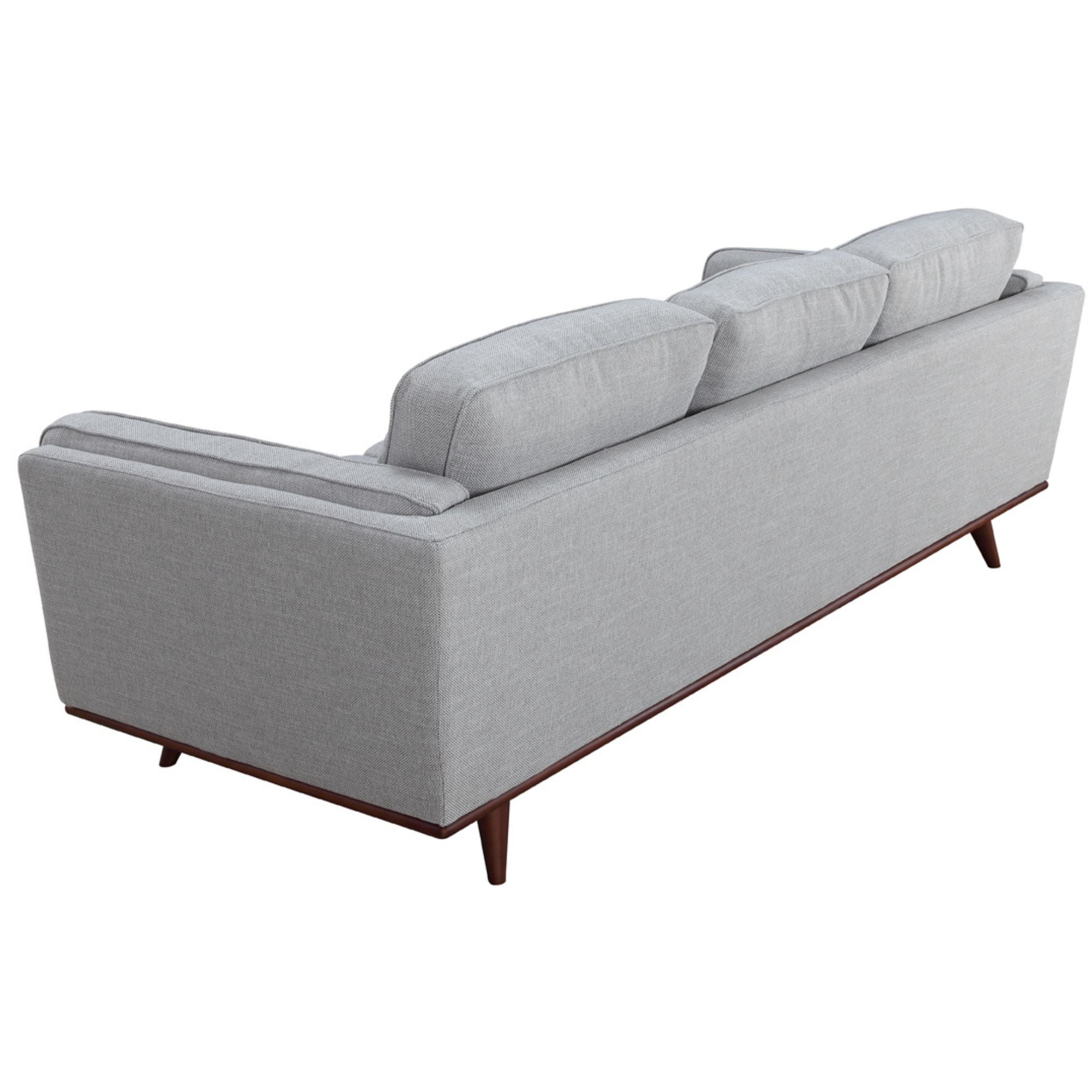 Petalsoft 3 Seater Sofa Fabric Uplholstered Lounge Couch - Grey-Furniture > Sofas-PEROZ Accessories